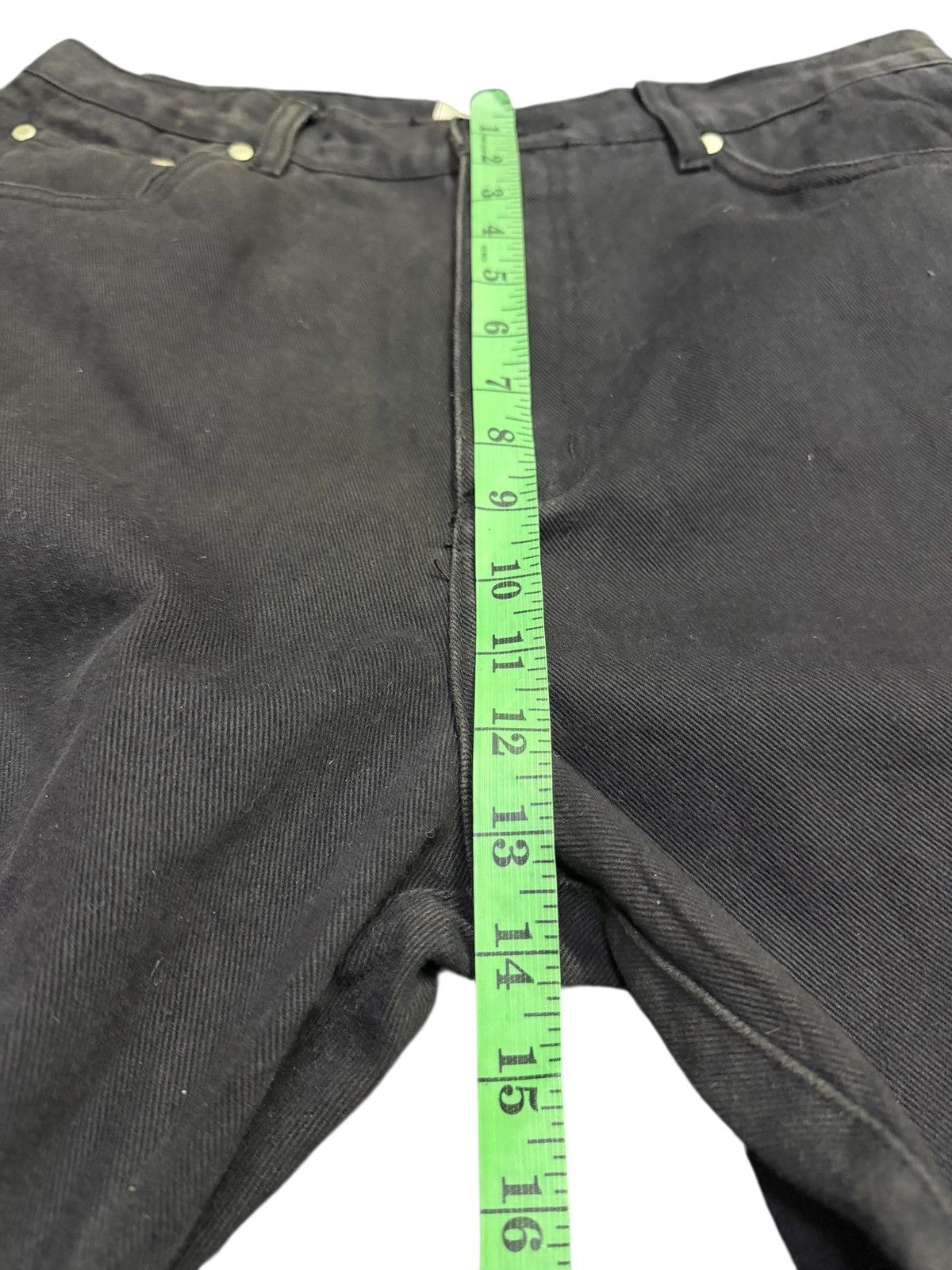 Sean John Vintage Sean Jean Super Black Baggy Denim Embroidered Size US 34 / EU 50 - 13 Thumbnail