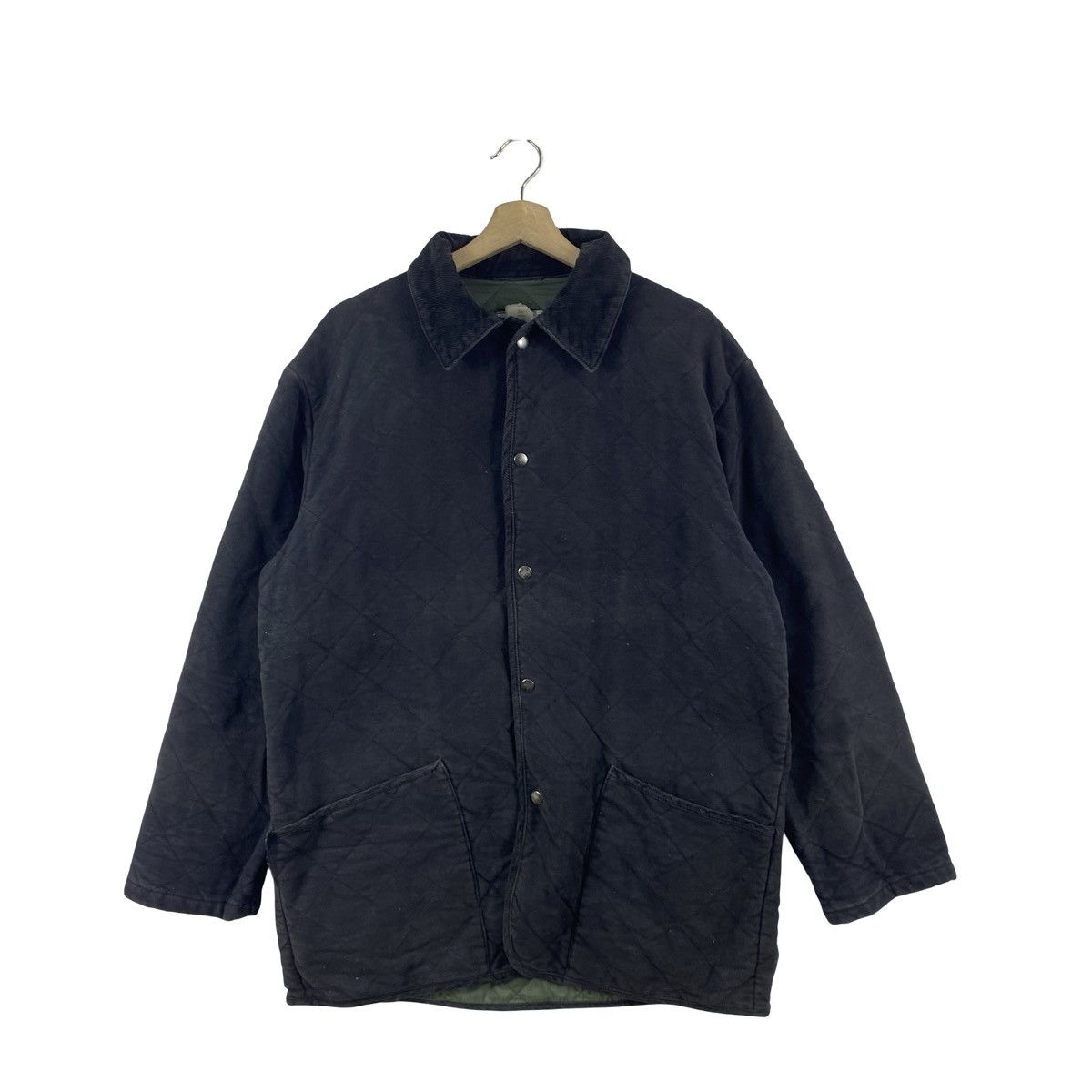 Vintage Vintage BARNEY’S NEW YORK Quilted Work Jacket Snap Button Size US L / EU 52-54 / 3 - 3 Thumbnail