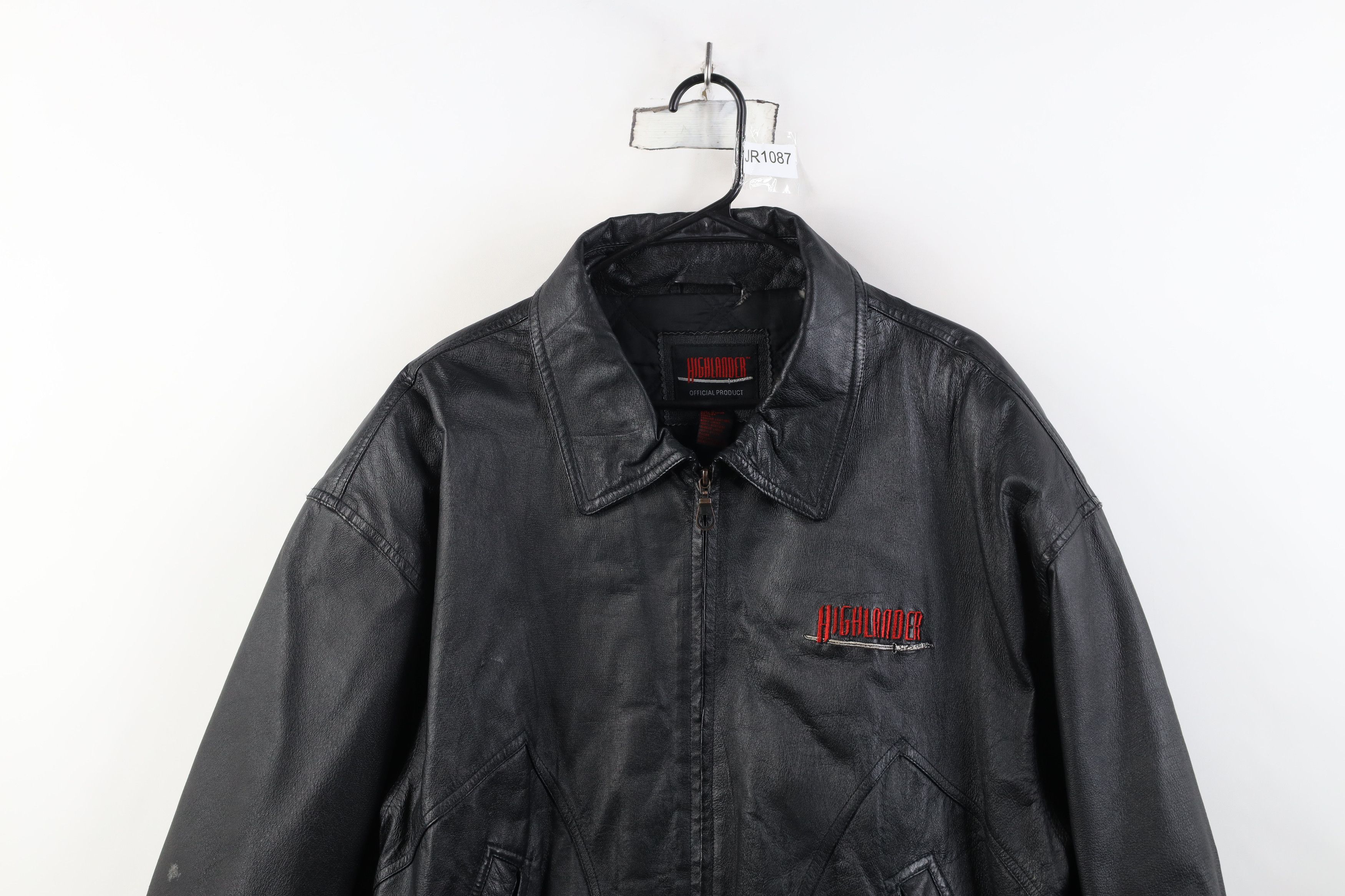 Vintage Vintage 90s Highlander Movie Leather Bomber Jacket Size US XL / EU 56 / 4 - 2 Thumbnail