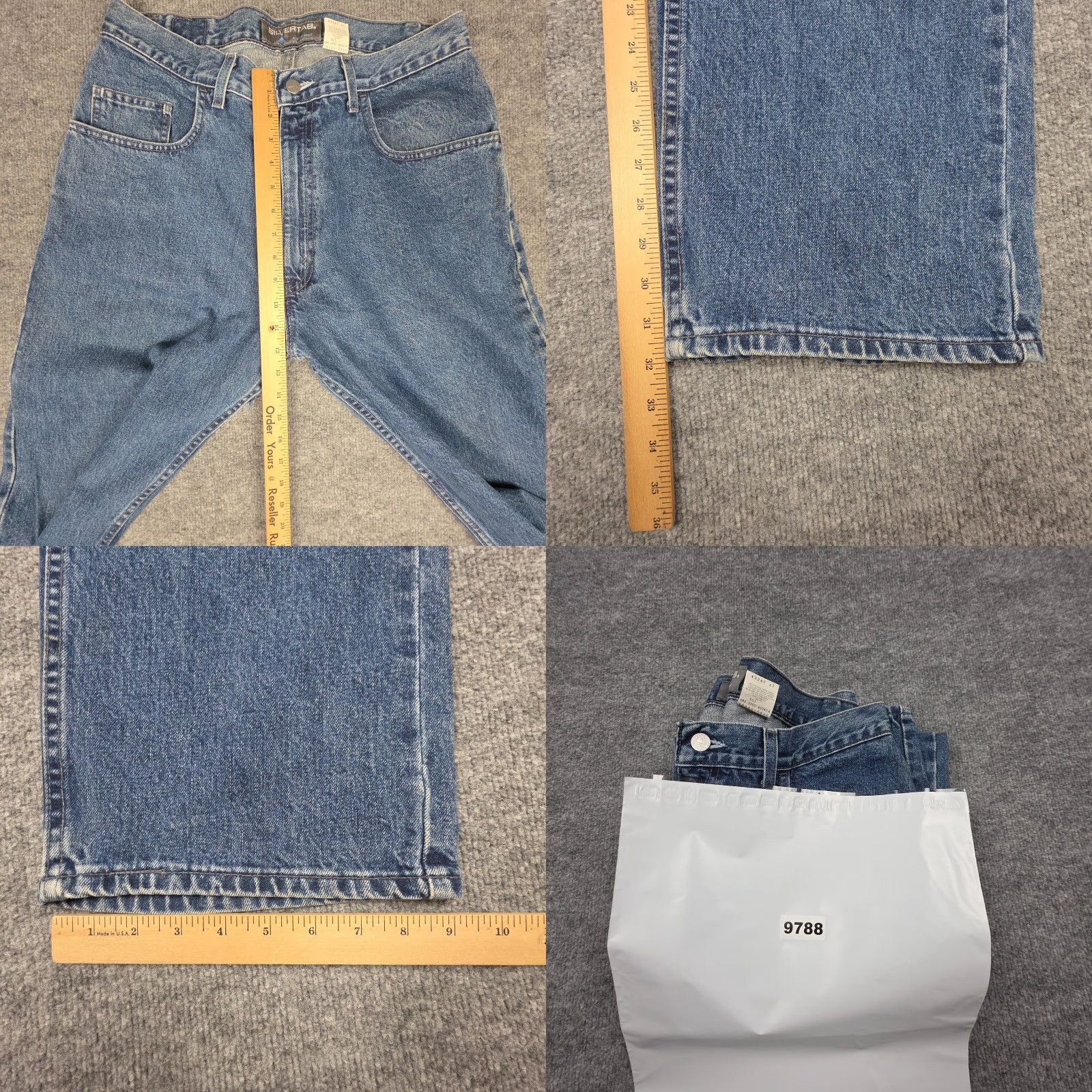 Levi's VINTAGE Levi's Silvertab Jeans Men 32 x 32 Blue Denim Loose Fit 90s Rock Logo USA Size US 32 / EU 48 - 10 Thumbnail