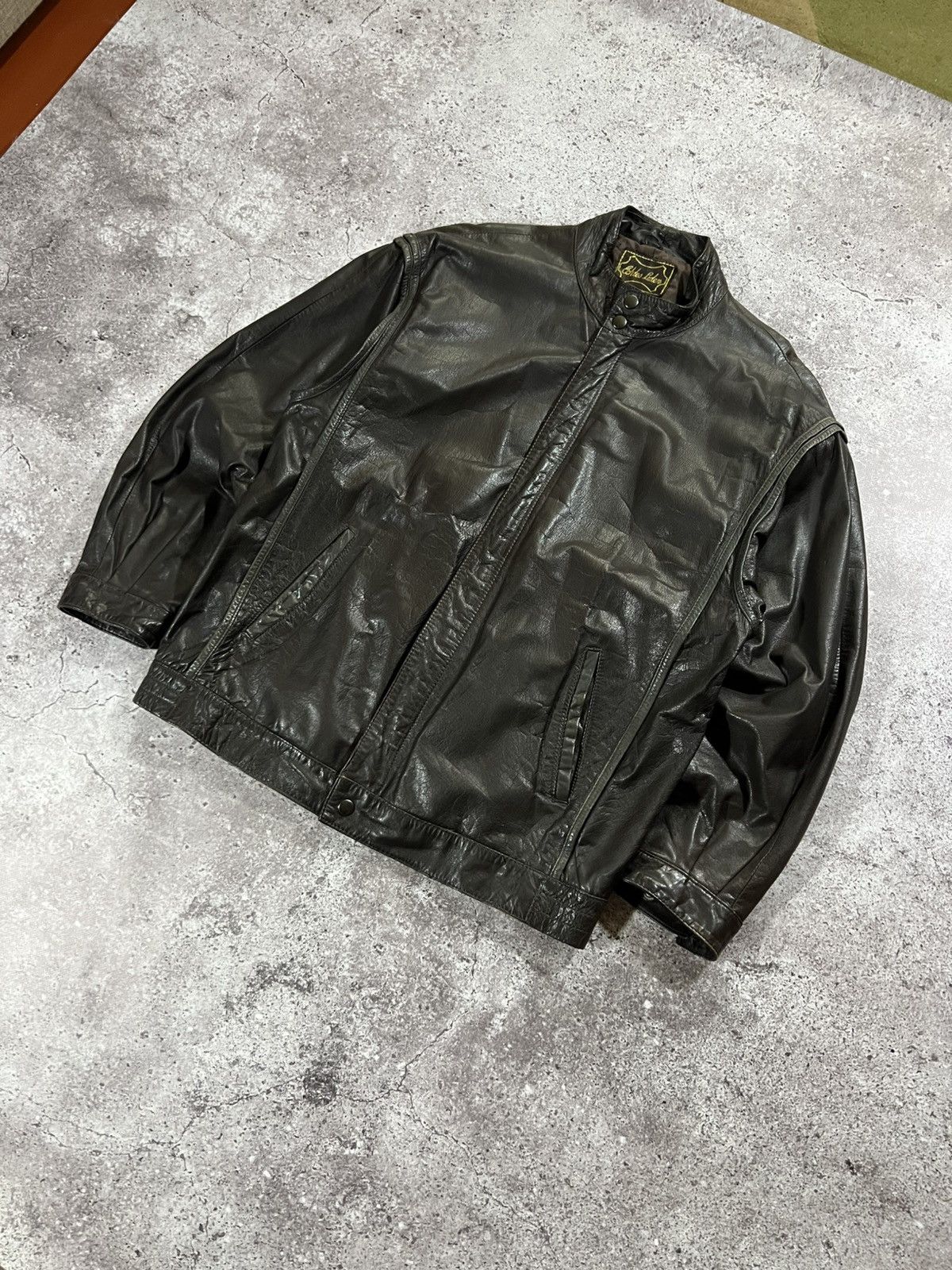 Vintage Japanese Archival Leather Jacket Opium Style Y2k