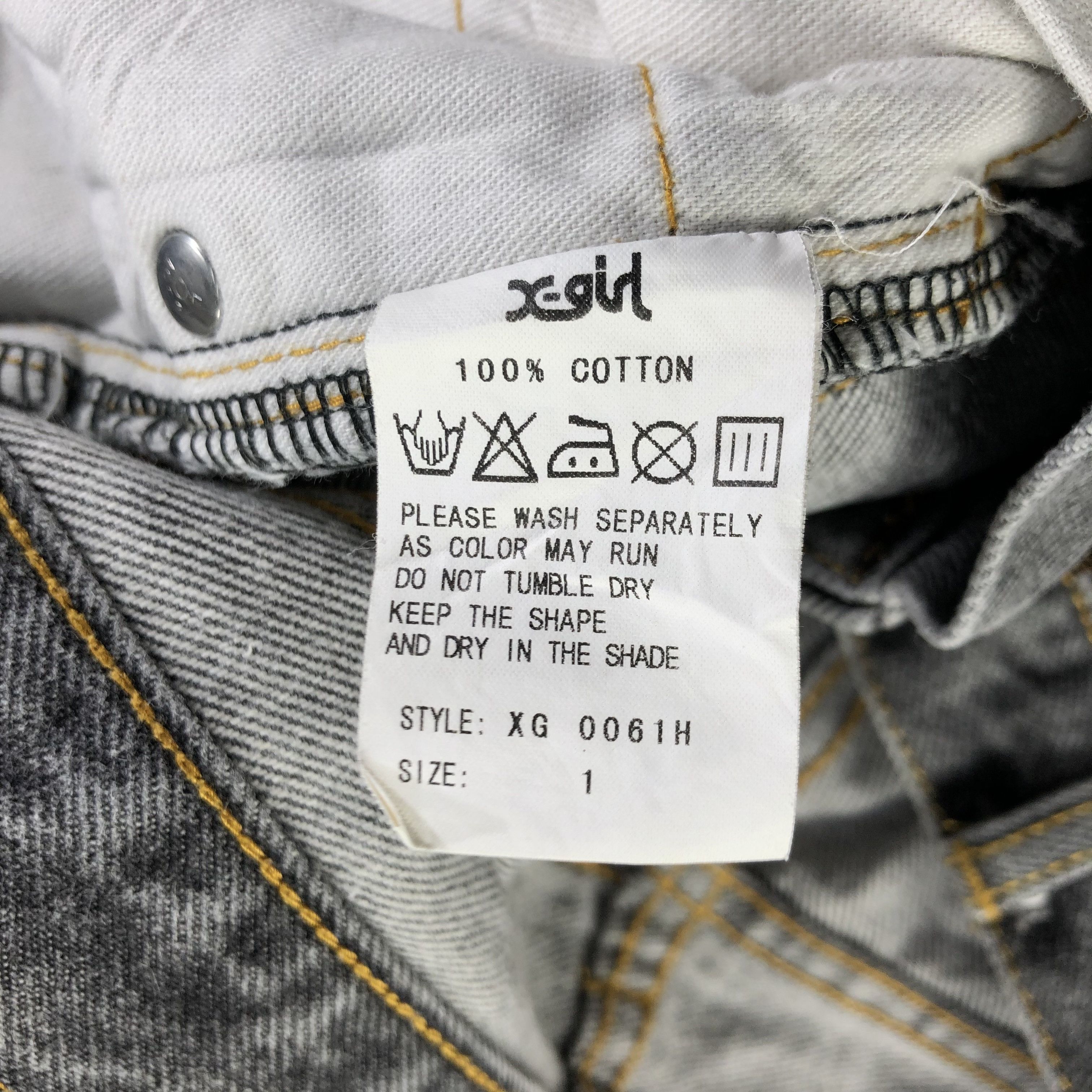 Vintage X Girl Faded Black Jeans KJ2018 Size 28" / US 6 / IT 42 - 8 Thumbnail