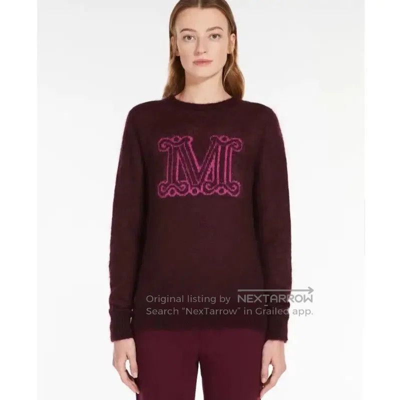 Max Mara MaxMara Wine Wool Women's Long Sleeve Sweater . Size S / US 4 / IT 40 - 6 Thumbnail
