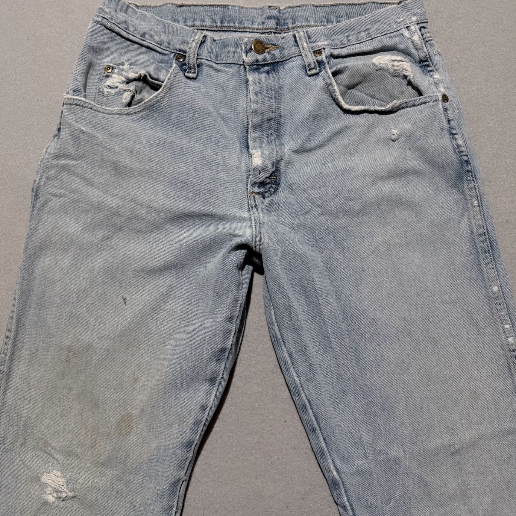 Wrangler Wrangler Jeans Men Blue Denim Distressed Relaxed Fit 32X32 Wrangler Rugged Wear Jeans Men Blue Denim Distressed Relaxed Fit 32X32 Size US 32 / EU 48 - 3 Thumbnail