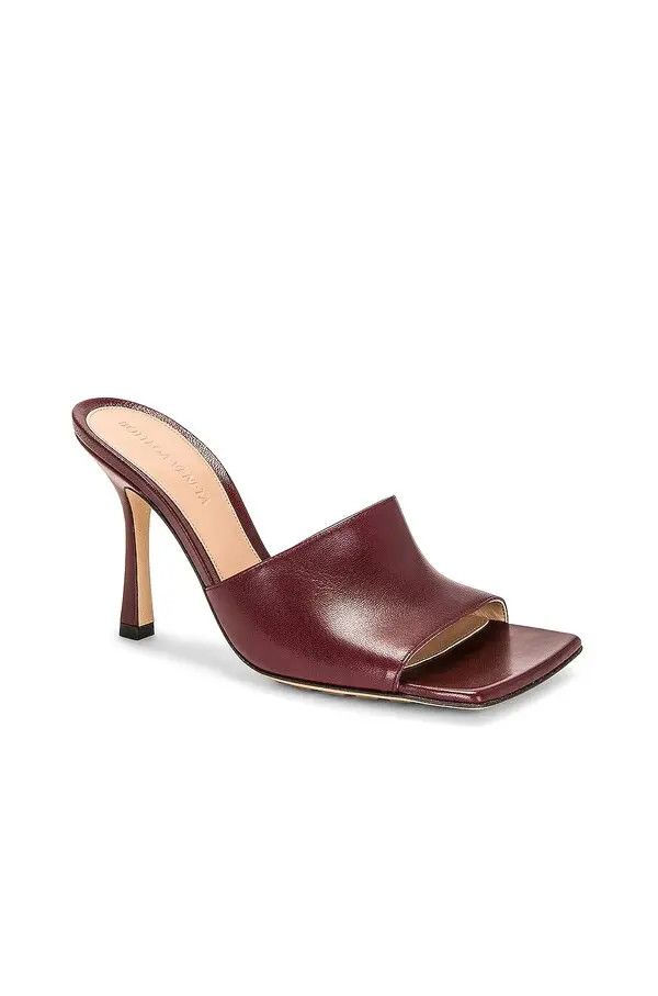 Bottega Veneta o1bcso1str0924 Stretch Mule in Burgundy Size US 8 / IT 38 - 2 Thumbnail