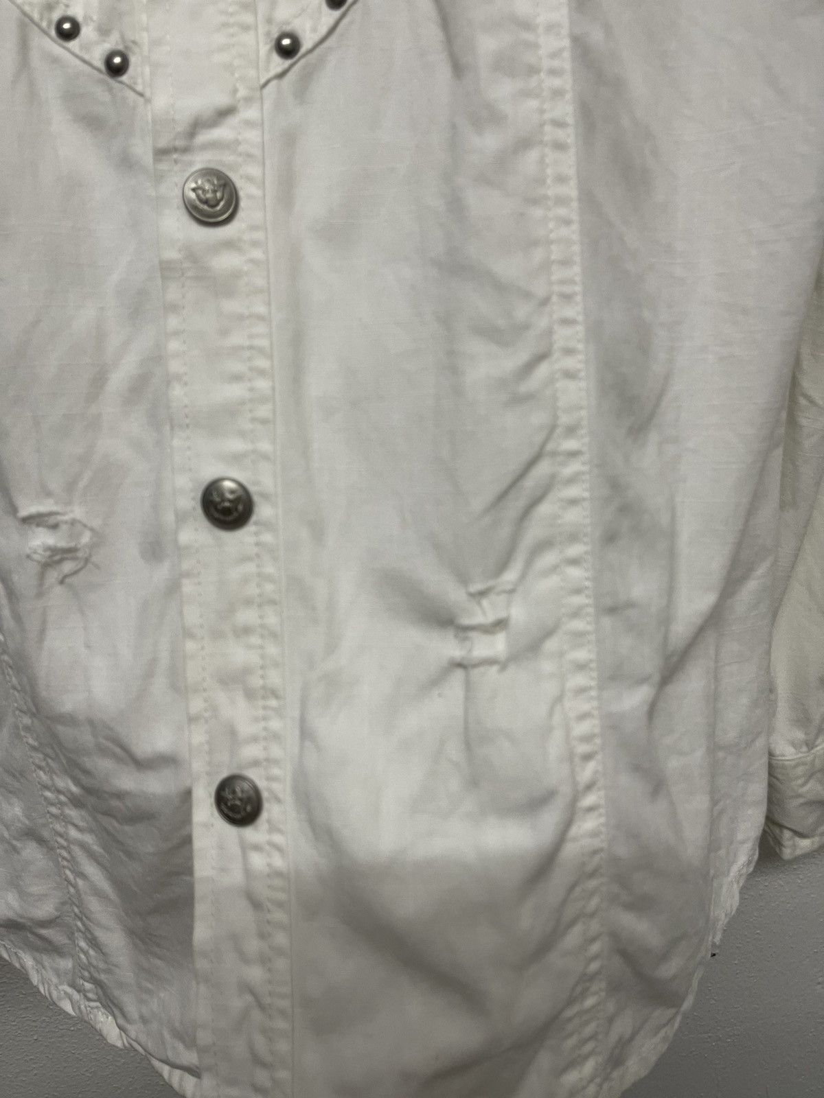 In The Attic 2000s IN THE ATTIC STUDDED WESTERN SNAP BUTTON DISTRESSED Size US M / EU 48-50 / 2 - 9 Thumbnail