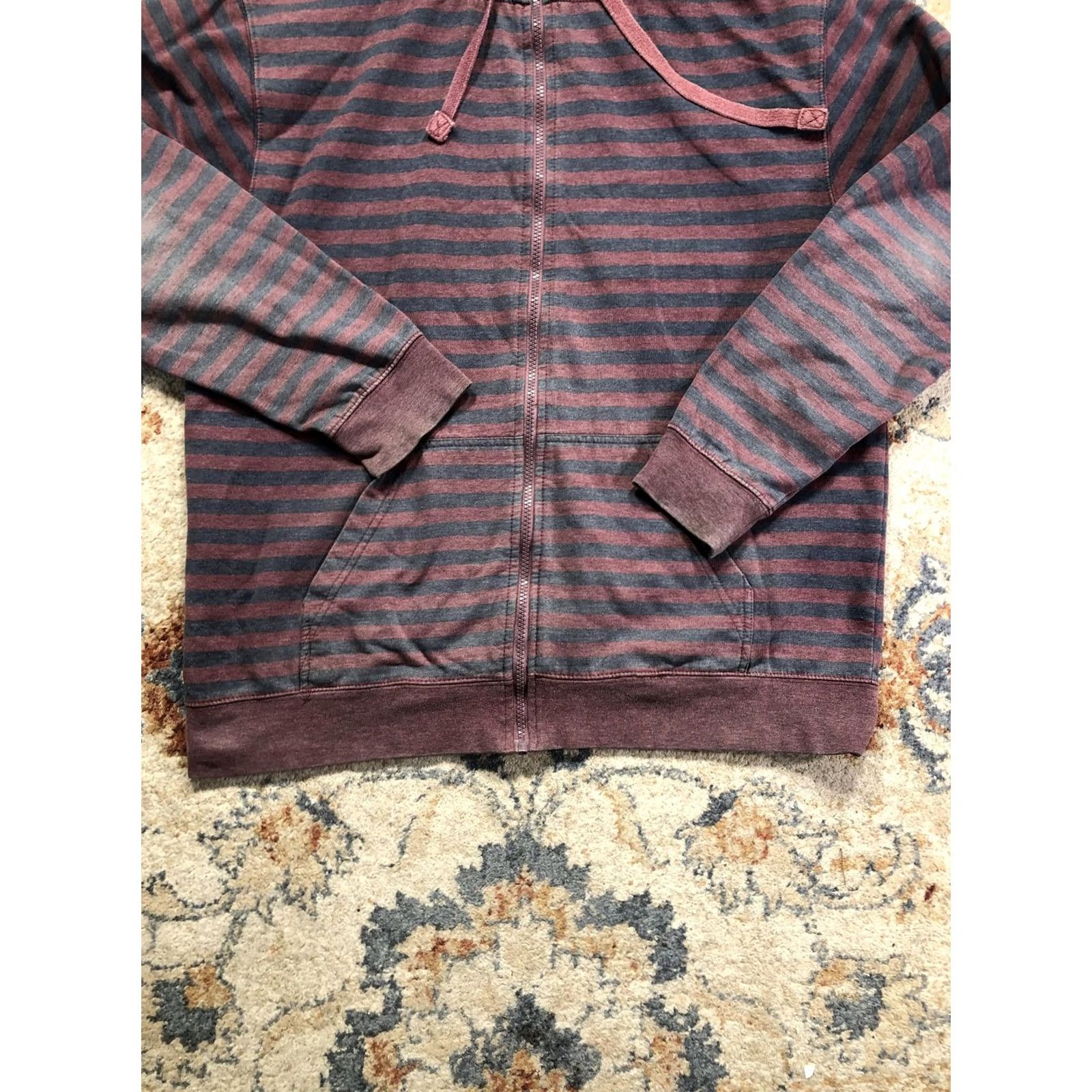 Jordan Craig Jordan Craig Hoodie Sweatshirt Mens XL Red Striped Full Zip Fleece Pockets Size US XL / EU 56 / 4 - 5 Thumbnail