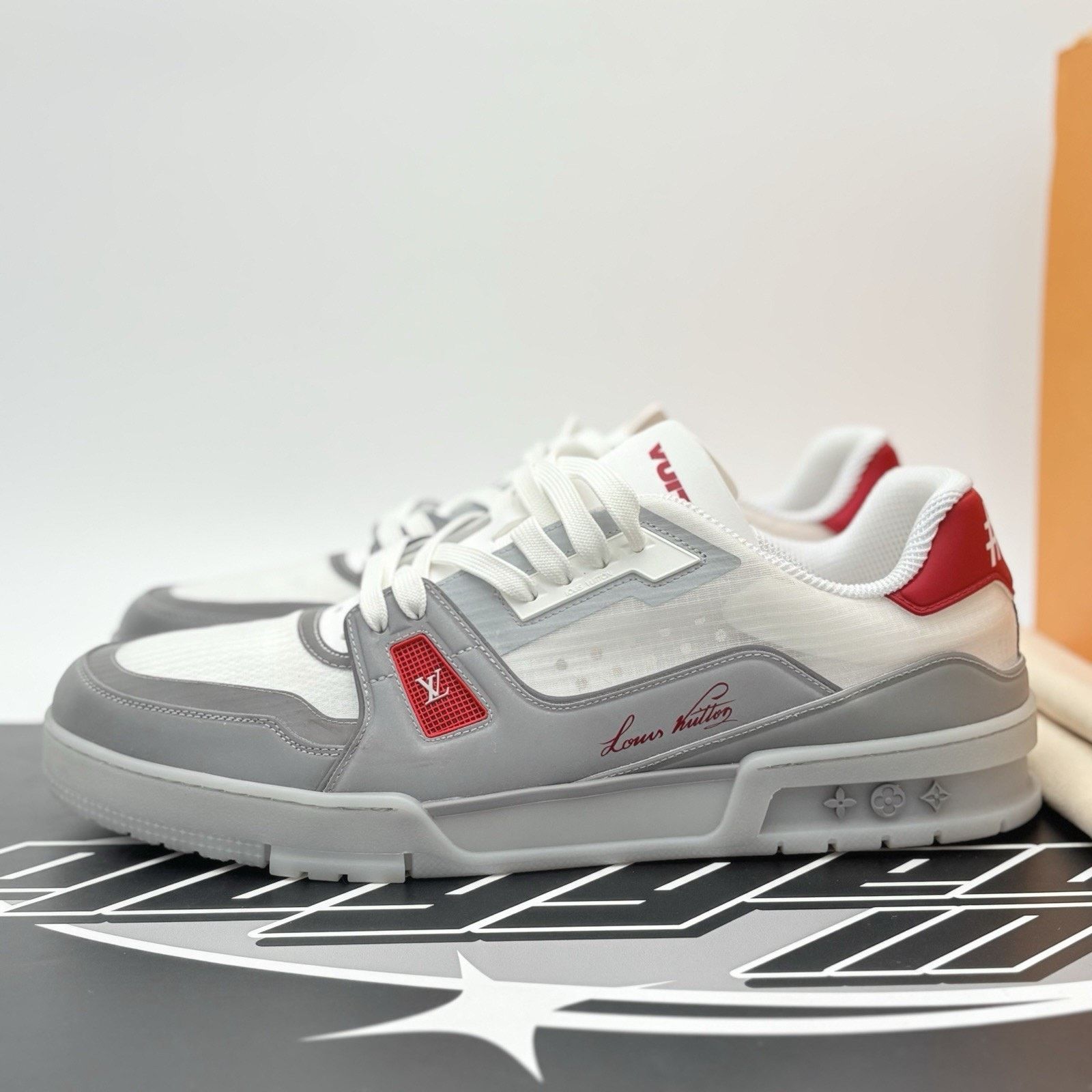 Louis Vuitton 13-13.5 Louis Vuitton Reflective Trainer ' Red ' | EXCELLENT Size US 13 / EU 46 - 1 Thumbnail