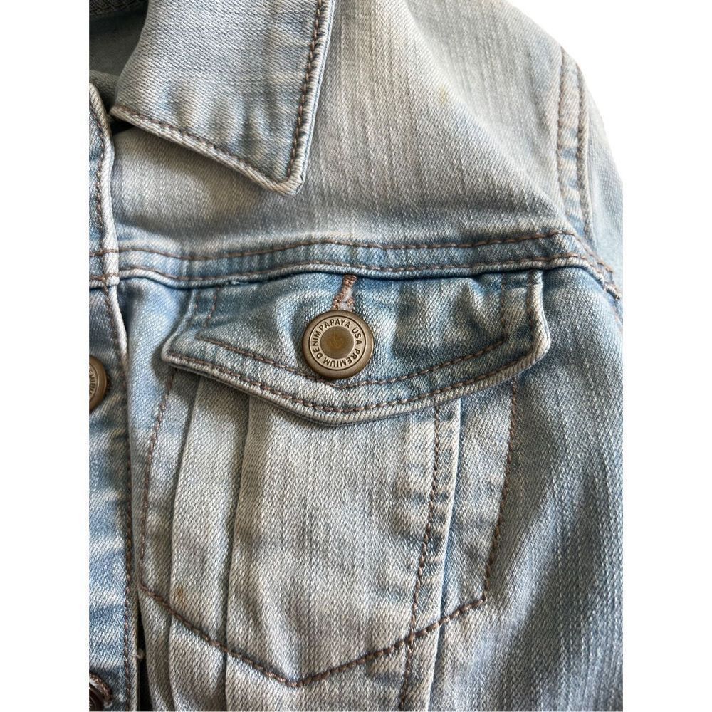 Vintage Vintage 90s Papaya Womens Cropped Button Denim Jacket Size M Size M / US 6-8 / IT 42-44 - 6 Thumbnail