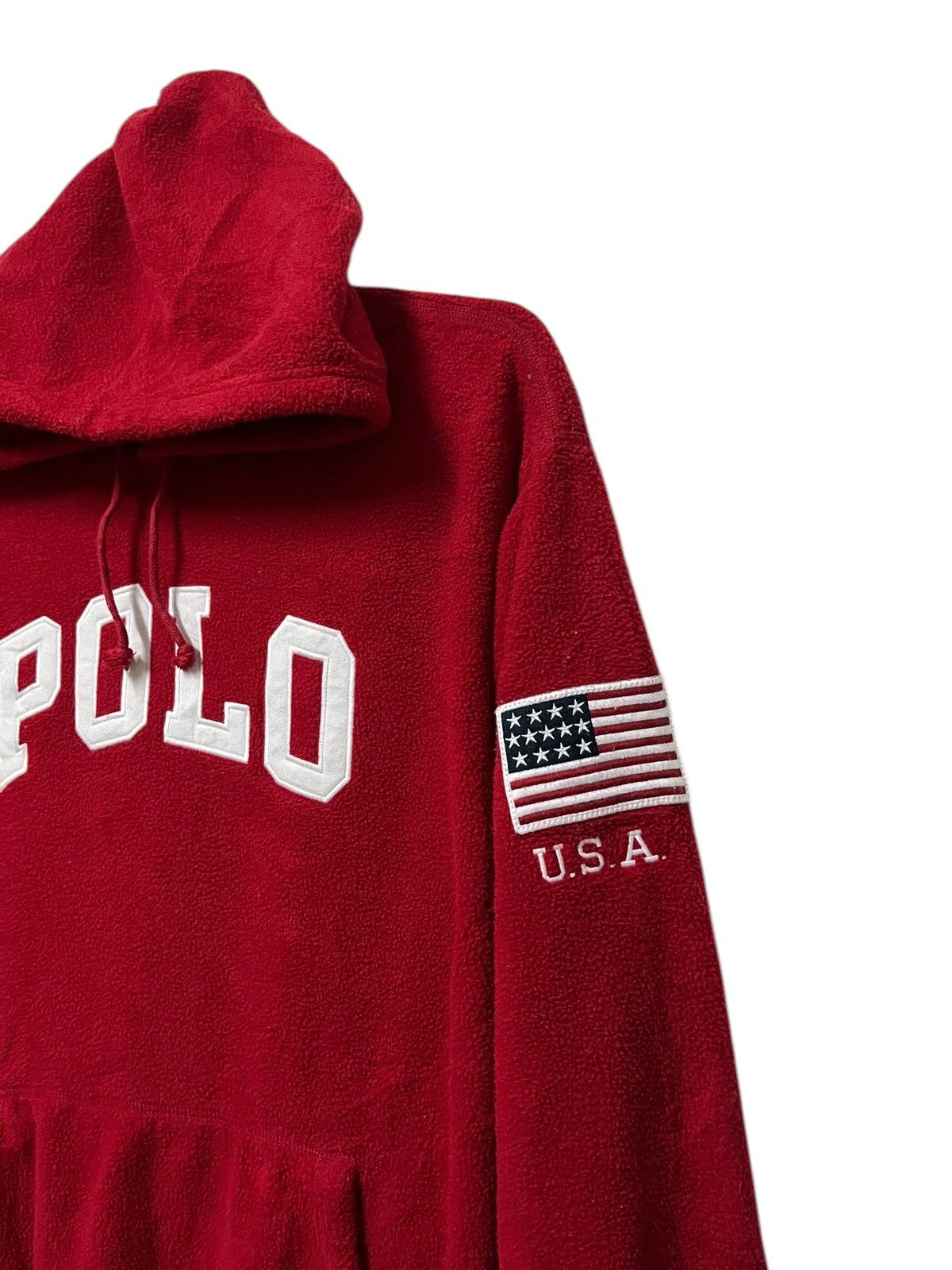 Polo Ralph Lauren 🔥Polo Ralph Lauren Red Fleece Logo Hoodie Size US XL / EU 56 / 4 - 4 Thumbnail
