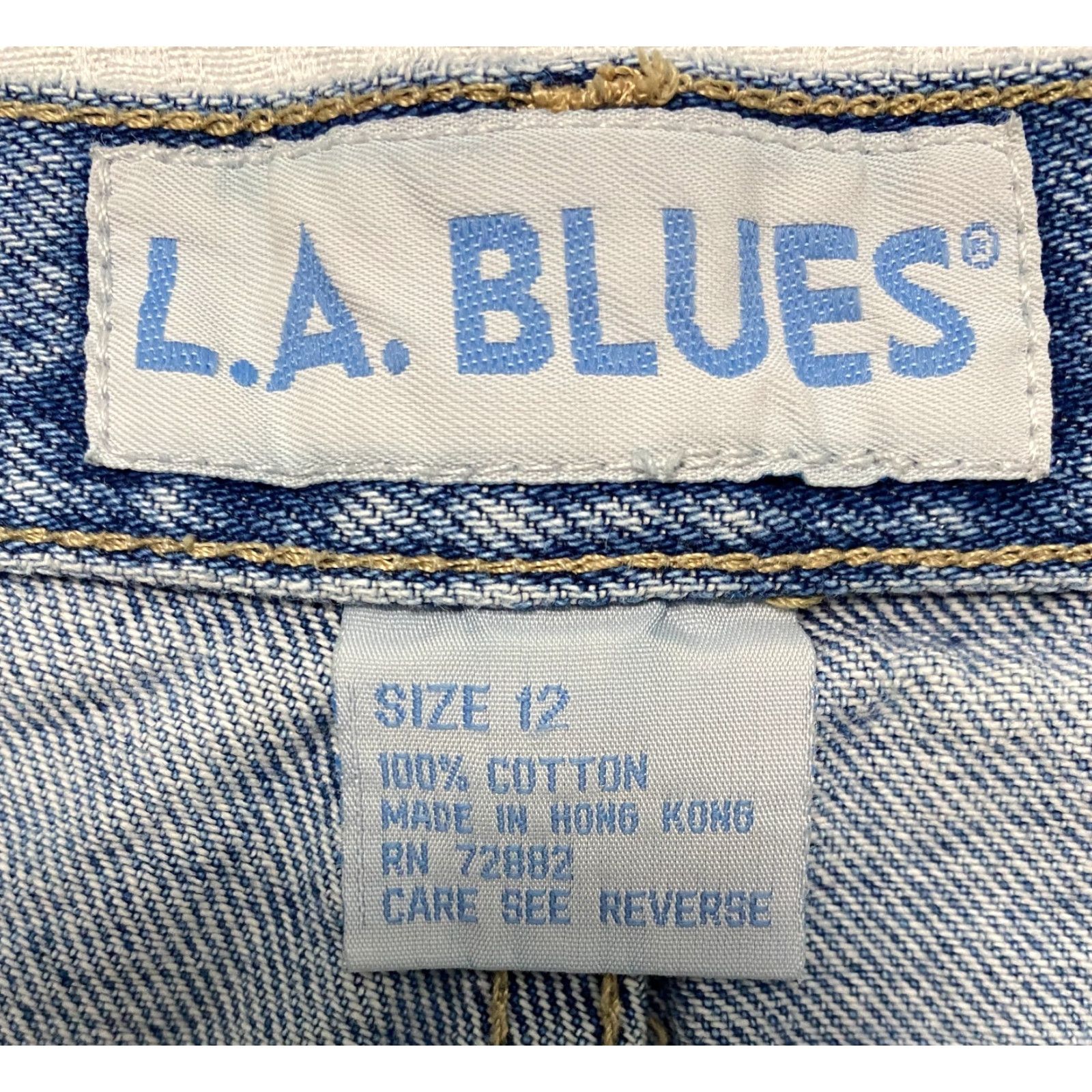 Vintage VINTAGE L.A. Blues Jeans Women's Size 12 Blue Light Wash 30x29 Denim Wide-Leg Jeans Women Size 30" / US 8 / IT 44 - 4 Thumbnail