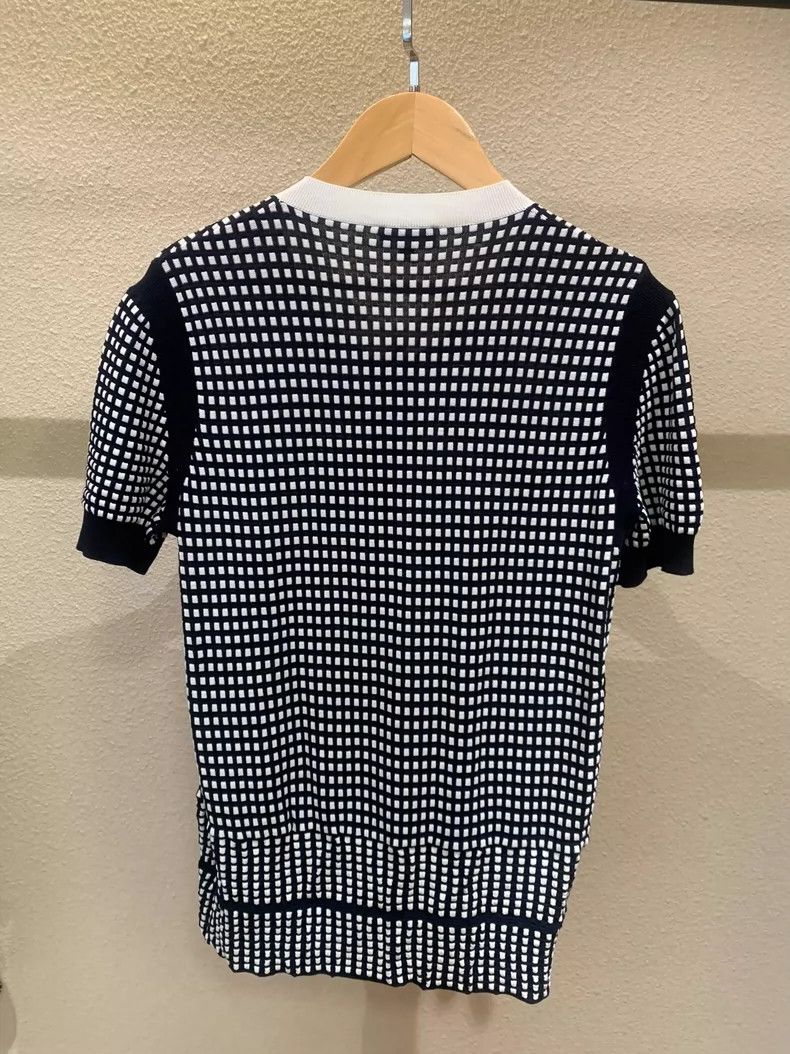 Chanel Chanel Double C button black and white plaid knitted short Size XS / US 0-2 / IT 36-38 - 2 Thumbnail