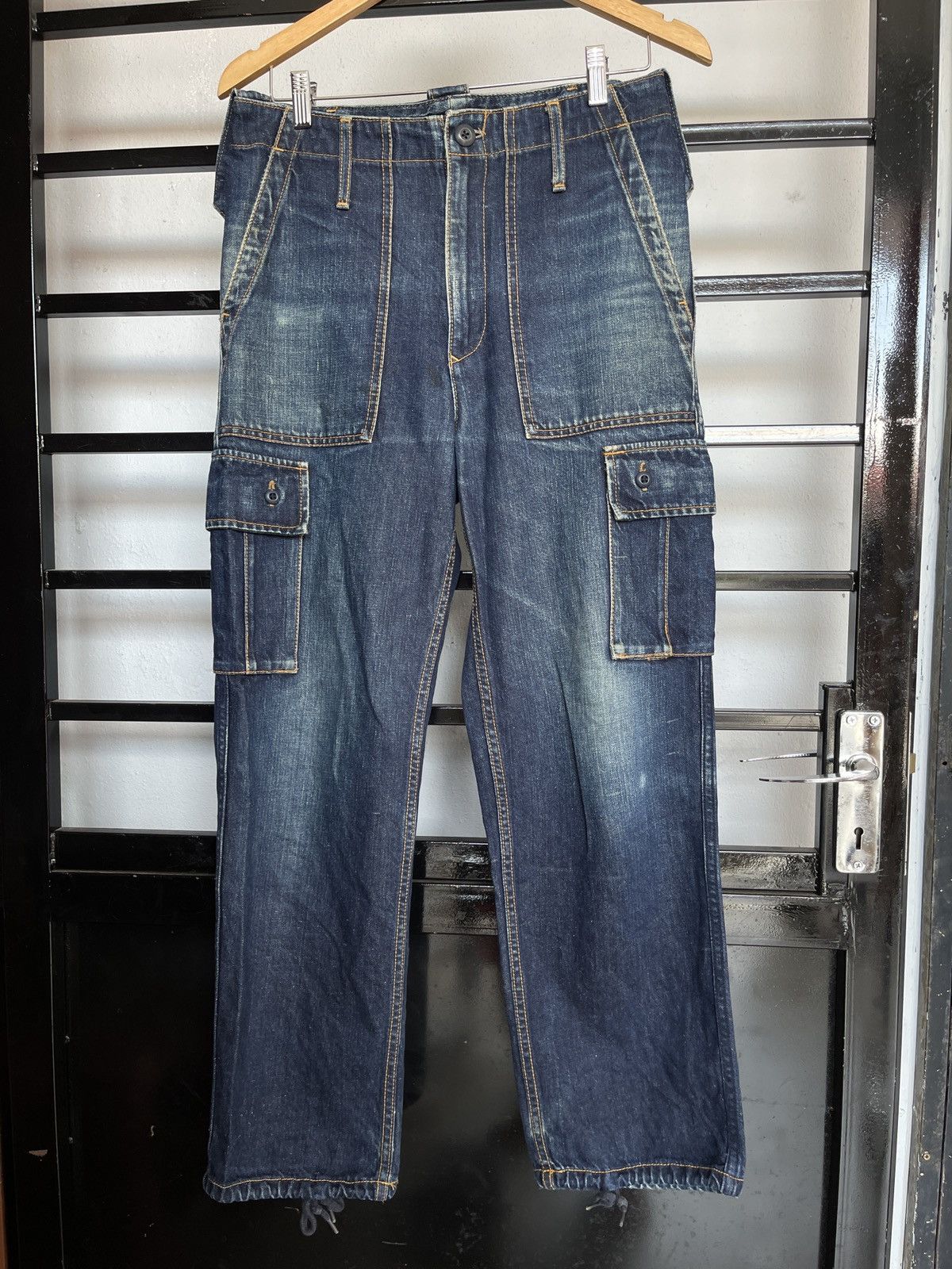 AD2003 comme des garçon denim trench / M