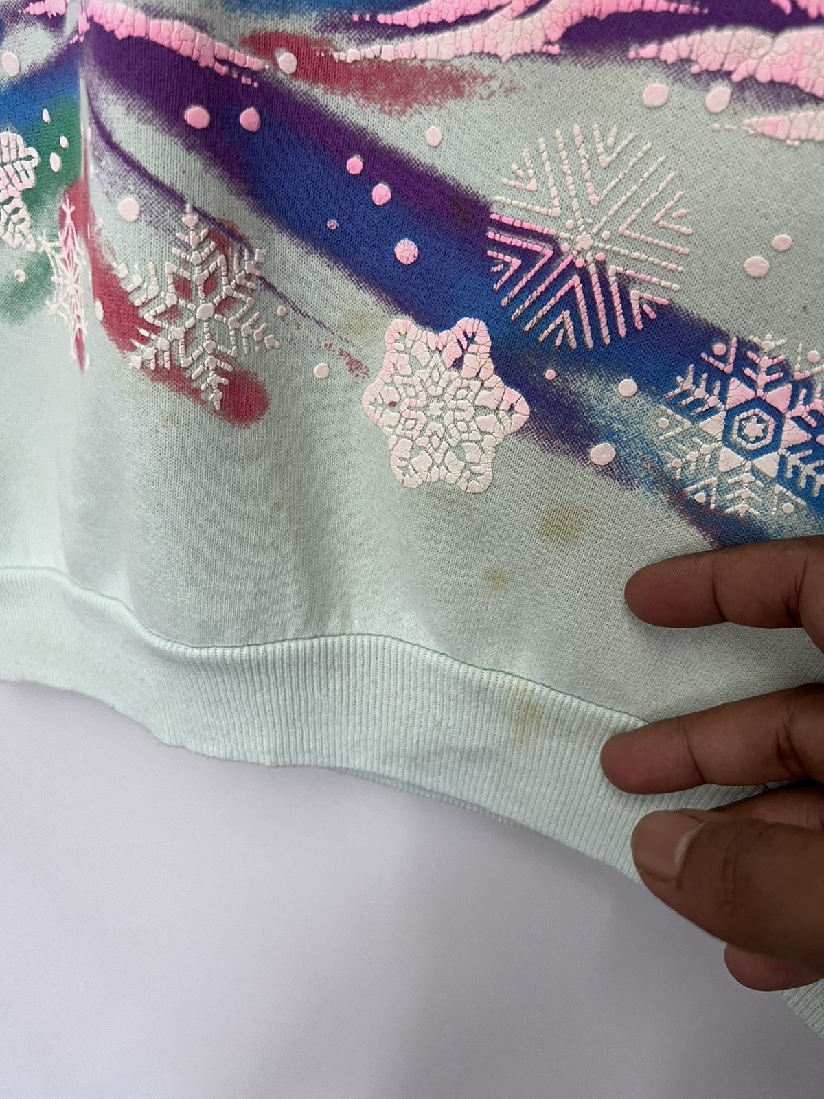 Jerzees × Vintage 🔥 Vintage 90's Jerzees Winter Art Graphic Over printed - XL Size US M / EU 48-50 / 2 - 7 Thumbnail