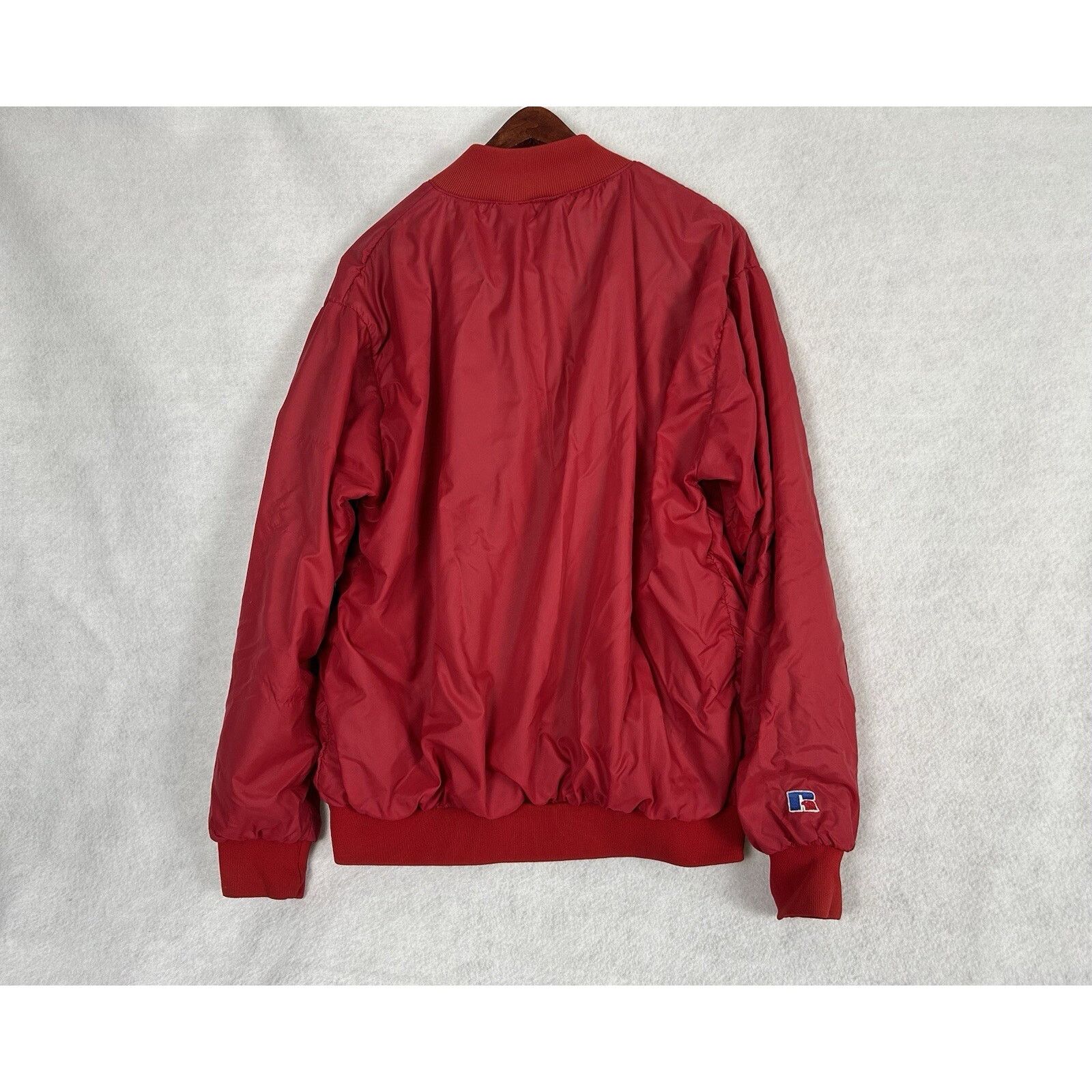 Russell Athletic VTG Russell Athletic Red Zip-Up Windbreaker L Eagle Logo Size US L / EU 52-54 / 3 - 5 Thumbnail