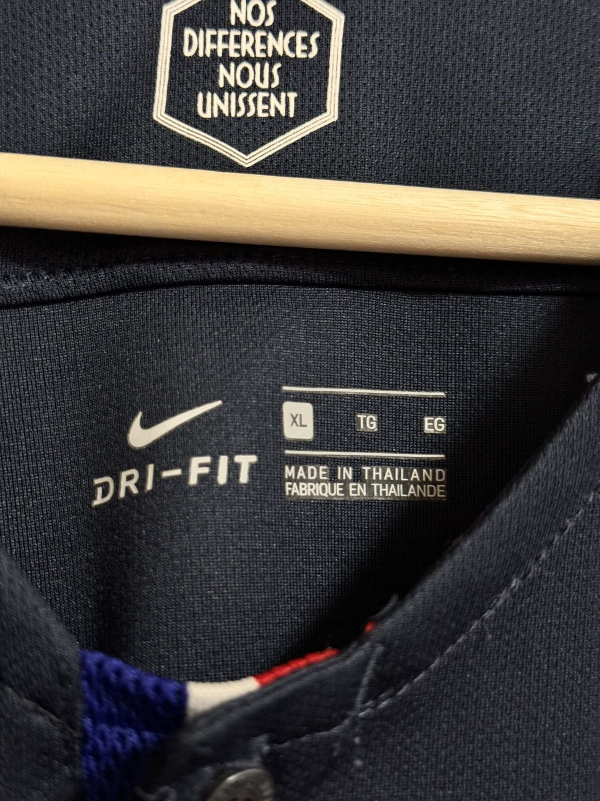 Nike × Vintage Vintage 2017/18 France Nike home kit soccer jersey Size US XL / EU 56 / 4 - 6 Thumbnail