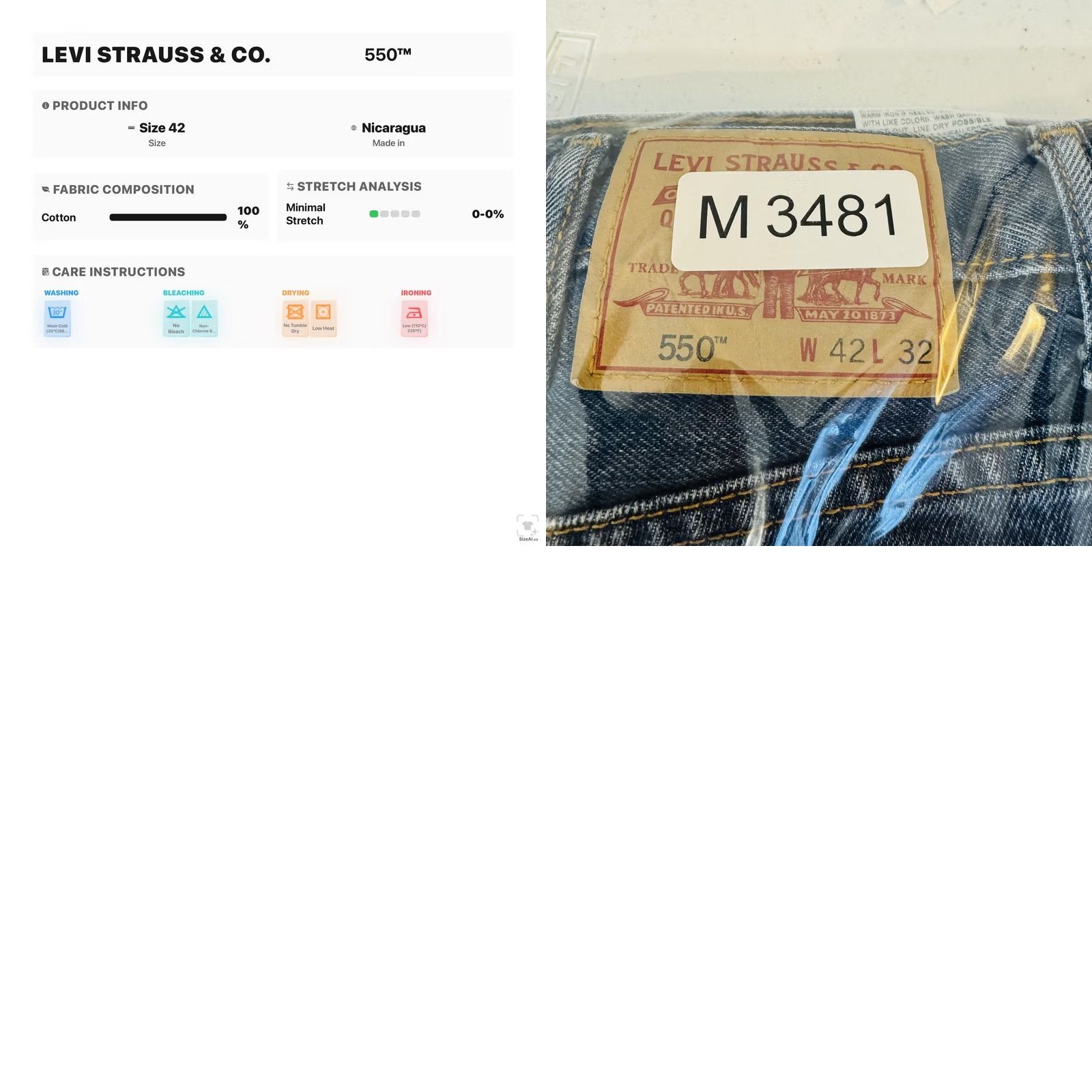 Levi's Levi's 550 Jeans Mens 42x32 Blue Medium Wash Relaxed Tapered Denim Zip Fly Jeans Size US 42 / EU 58 - 9 Thumbnail
