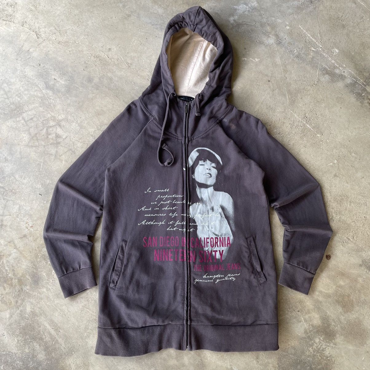 Hysteric Glamour Y2K Hang Ten Faded Poem Zip Hoodie Hysteric Glamour inspired Size US S / EU 44-46 / 1 - 1 Thumbnail