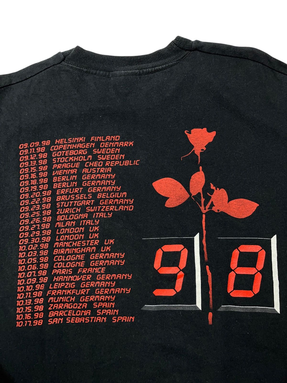 Band Tees Vintage 1998 Depeche Mode World Tour T-shirt Size US L / EU 52-54 / 3 - 6 Thumbnail