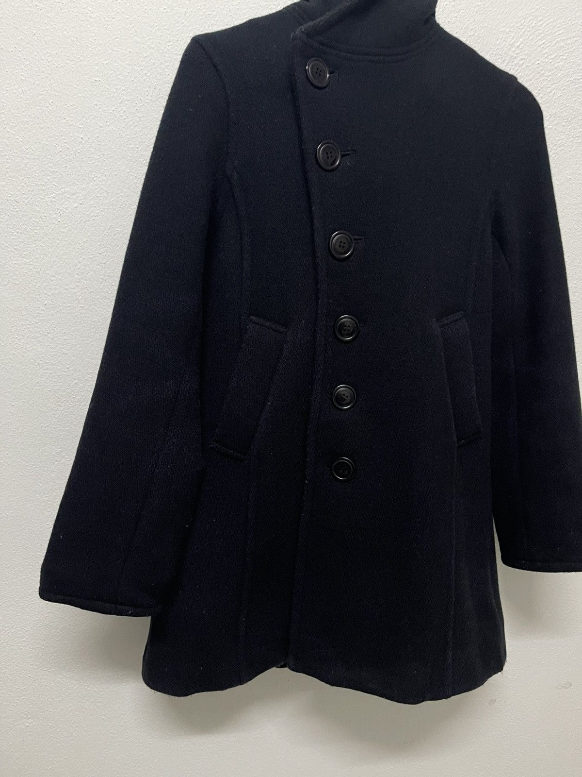 Sunao Kuwahara 2000s SUNAOKUWAHARA ISSEY MIYAKE GARIWOOL HOODIE COAT WOMEN Size S / US 4 / IT 40 - 3 Thumbnail