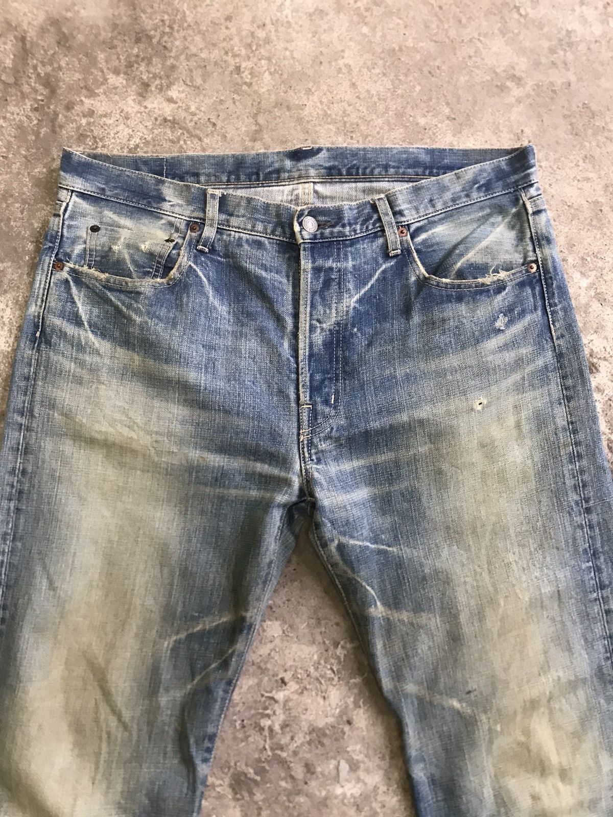 Japanese Brand ⚡️Vintage Domingo Spell Bound Distressed Denim Size US 36 / EU 52 - 6 Thumbnail