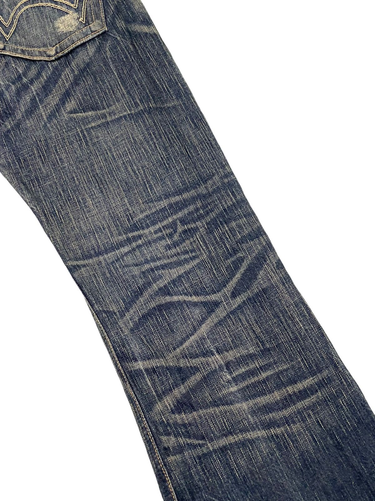 Edwin Flare Jeans Edwin Japan Distress Low Rise Boot Cut 7🟦0 Size US 31 - 18 Thumbnail