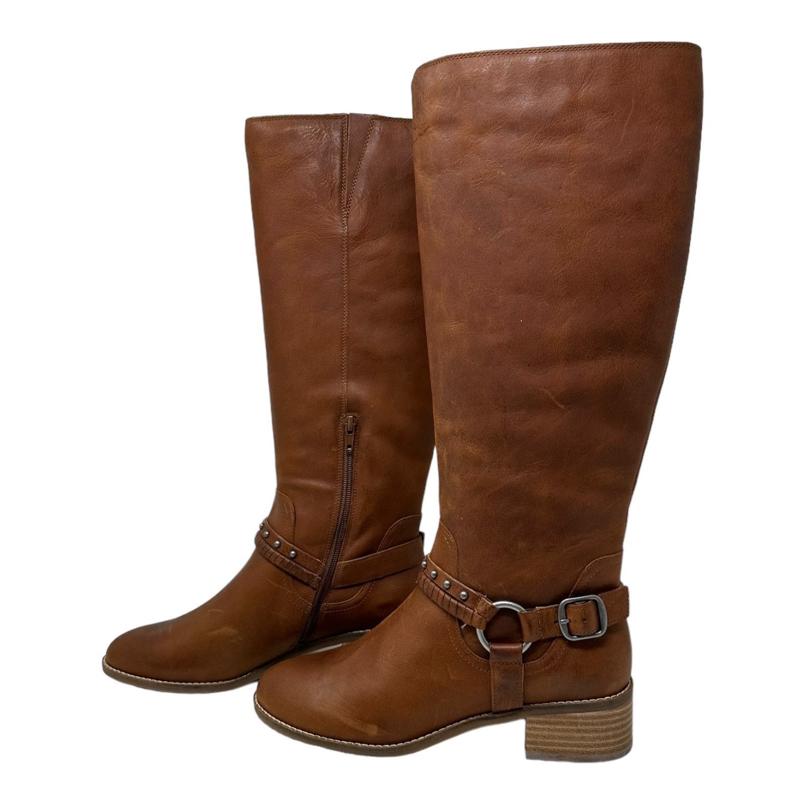 Lucky Brand Lucky Brand Brown Leather Karesi Equestrian Boot size 9.5 Size US 9.5 / IT 39.5 - 8 Thumbnail