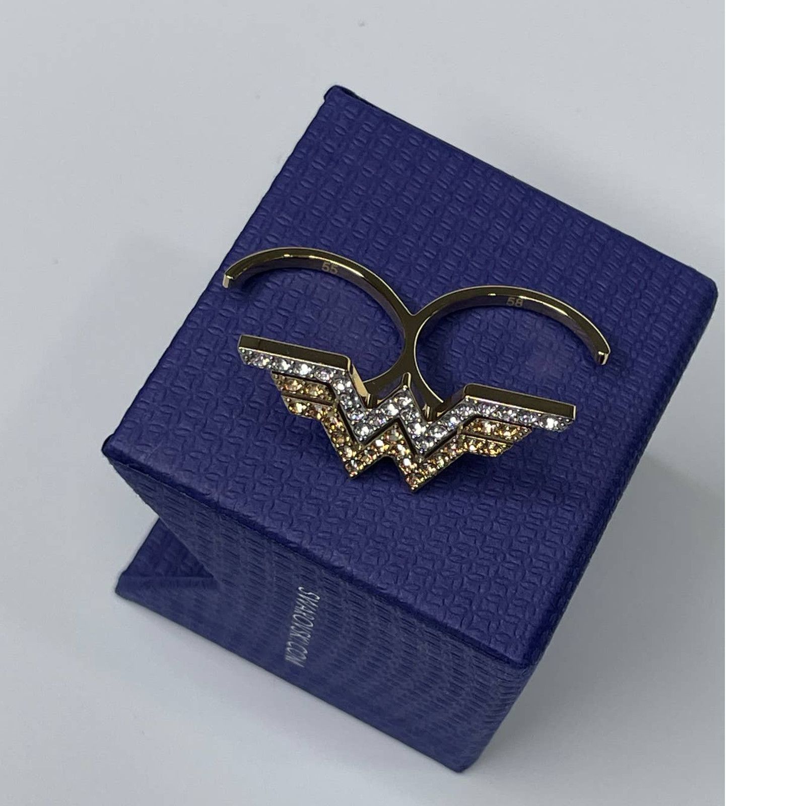 Swarovski Swarovski Fit Wonder Woman double ring Gold tone 52- 55 Size ONE SIZE - 2 Thumbnail