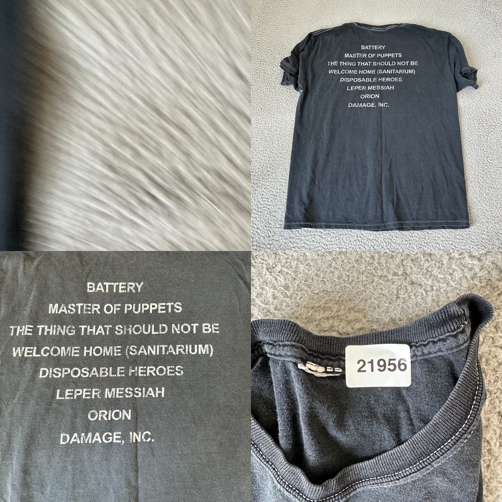 Vintage VINTAGE Metallica Shirt Adult M Black Master of Puppets Heavy Mens Y2K Band T-Shirt Short Sleeve Crew Neck Cotton Jersey Classic 90s Size US M / EU 48-50 / 2 - 9 Thumbnail