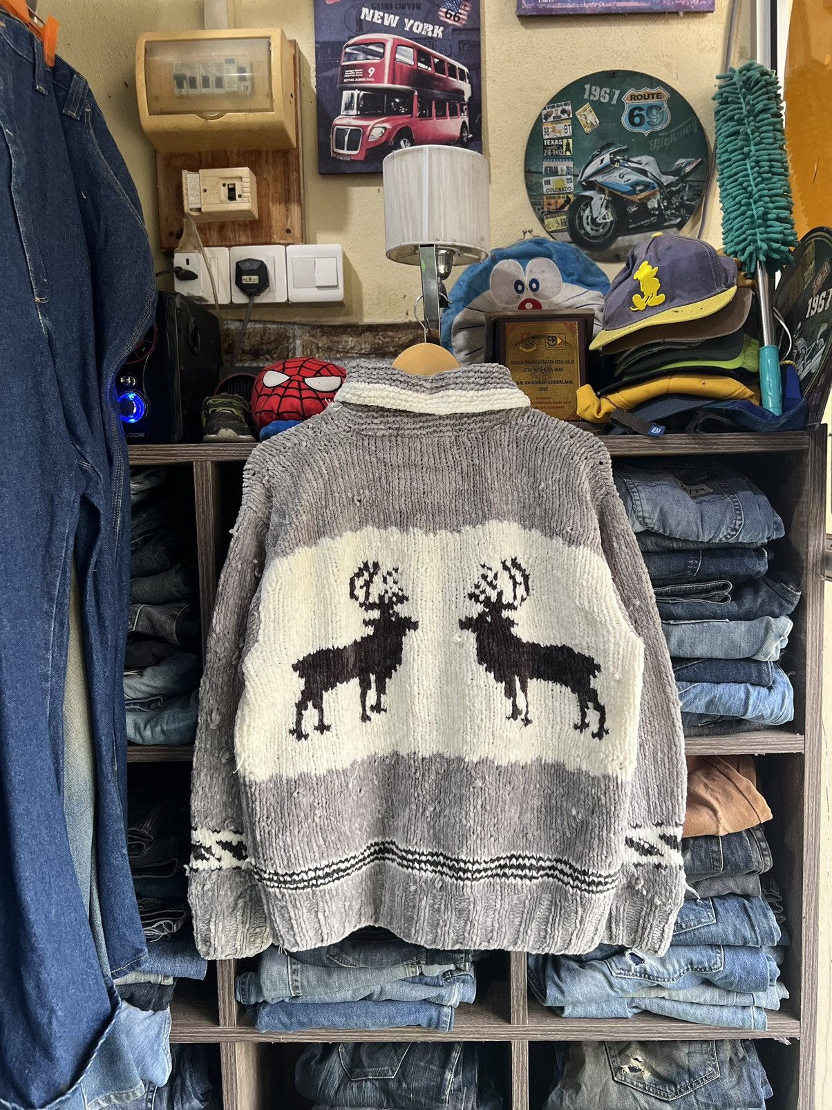Penfield 🔥Distressed Penfield Deer Cable Knit Zipper Jacket Size US M / EU 48-50 / 2 - 2 Thumbnail