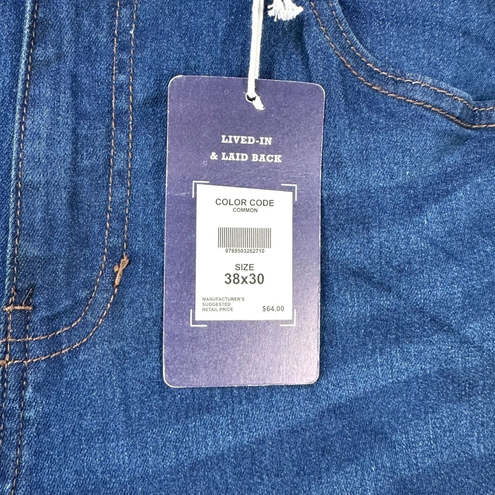 Izod VINTAGE Izod Sport Flex Men Slim Jeans 38X30 Blue 5 Pockets Comfort Stretch Denim NEW Size US 38 / EU 54 - 4 Thumbnail
