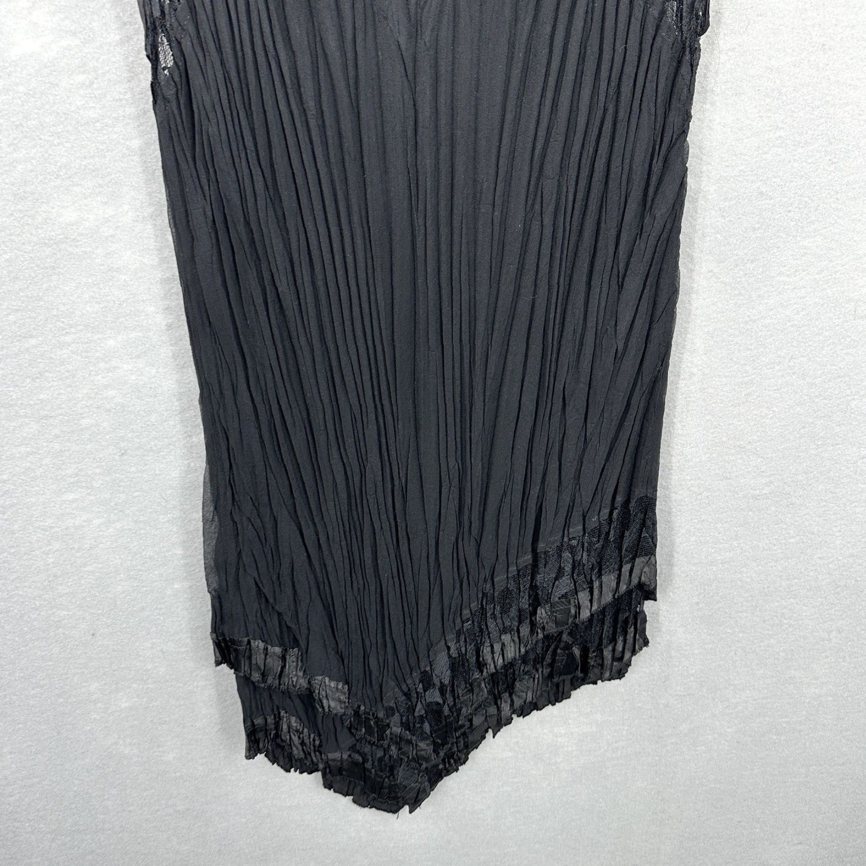 Vintage Komarov Blouse Womens Small Crinkle Lace Sleeveless Asymmetric Quiet Luxury Size S / US 4 / IT 40 - 5 Thumbnail