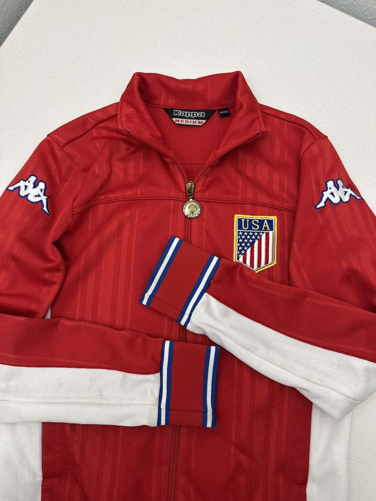 Kappa Vintage 90s Kappa USA Track Jacket Fits Adult XXS-XS (17x21) Size US XXS / EU 40 - 2 Thumbnail