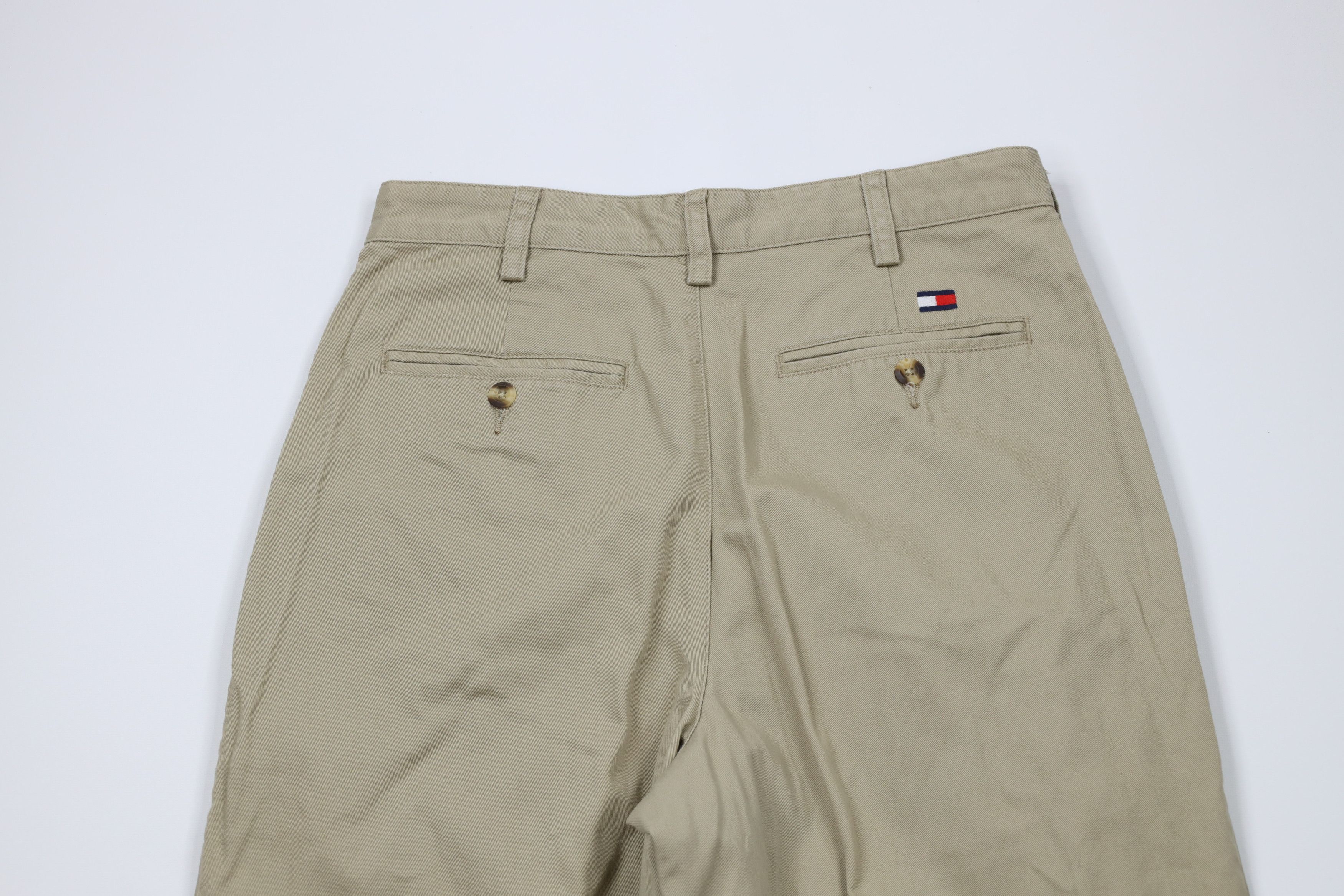 Tommy Hilfiger × Vintage Vintage 90s Tommy Hilfiger Wide Leg Chino Pants Khaki Cotton Size US 30 / EU 46 - 8 Thumbnail