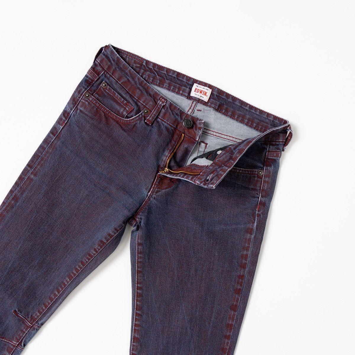 Edwin Edwin Women Vintage Jeans Rare Red Wash Japan Denim Slim Fit Size 27" / US 4 / IT 40 - 3 Thumbnail