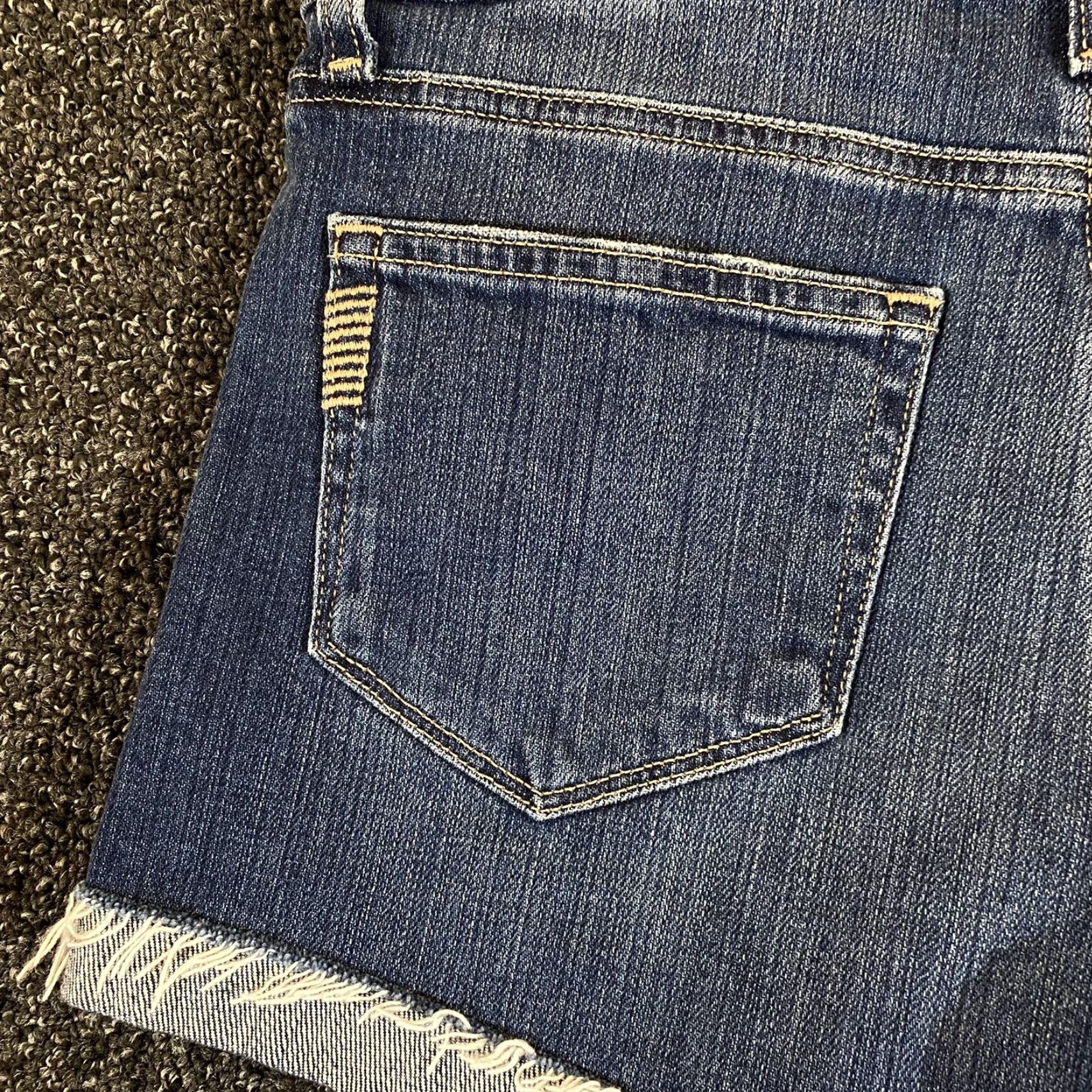 Paige Paige Shorts Womens 32 Blue Denim Jimmy Distressed Rolled Cuffs Summer Size 26" / US 2 / IT 38 - 6 Thumbnail
