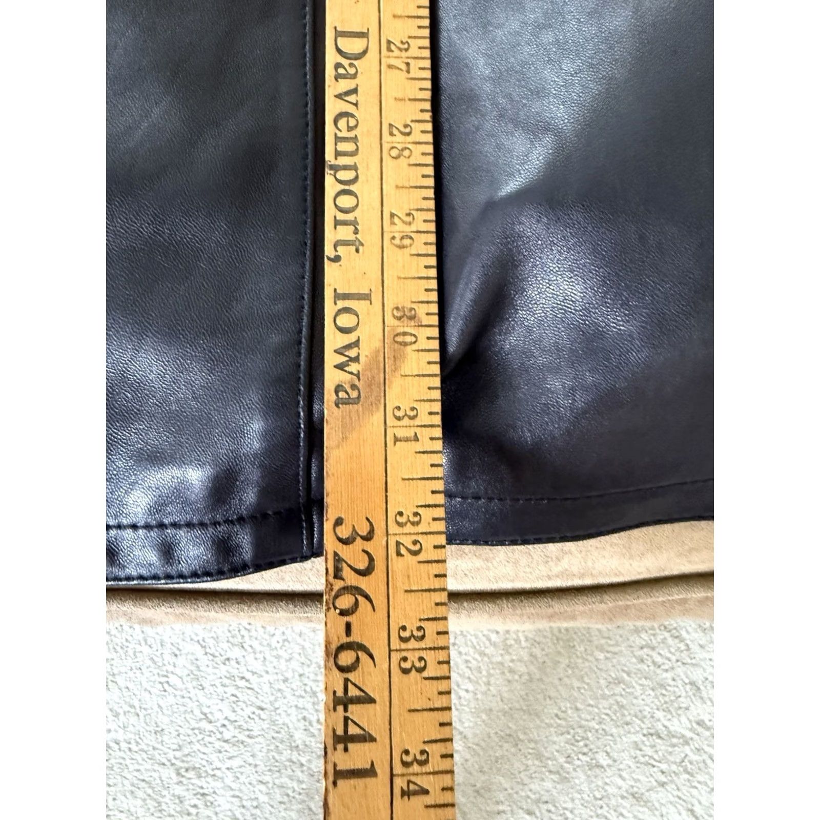 Andrew Marc Andrew Marc Black Faux Leather Moto Jacket Mens Large 4 Button Business Size US L / EU 52-54 / 3 - 6 Thumbnail