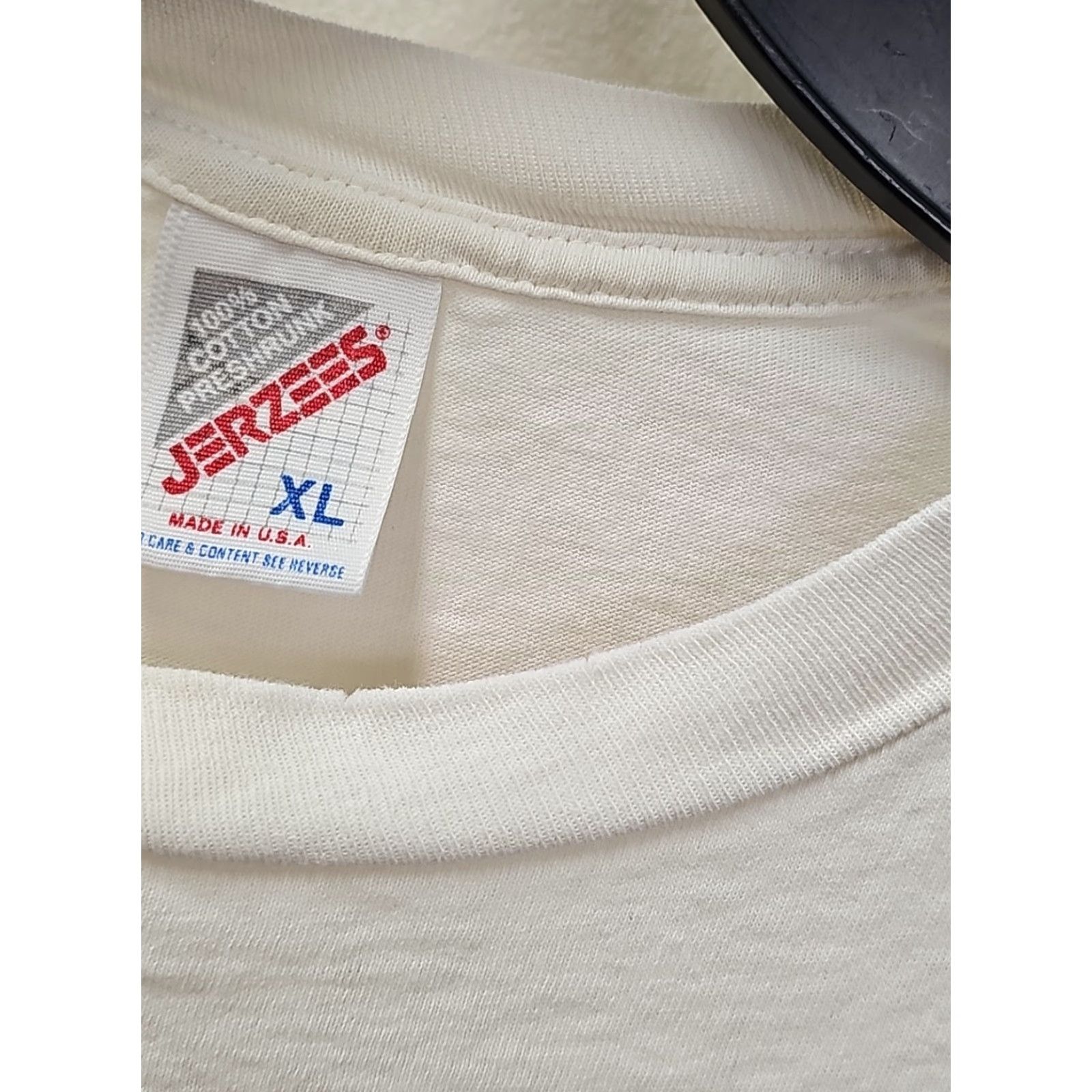 Jerzees VINTAGE Dannon Yogurt T-Shirt Rare Design XL Shirt Mens White 90s Stitch Crew Neck Hanes Beefy-T Jerzees Vintage Distressed Size US XL / EU 56 / 4 - 6 Thumbnail
