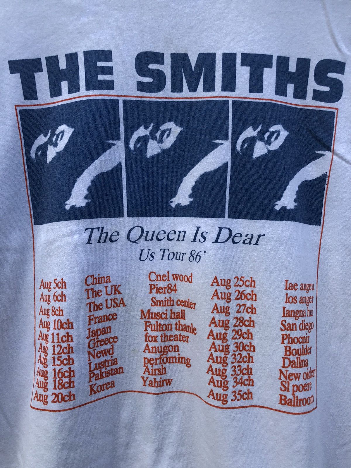 Band Tees Parody Band The Smiths The Queen Is Dear Tour 86 Boxy Tee Size US L / EU 52-54 / 3 - 6 Thumbnail