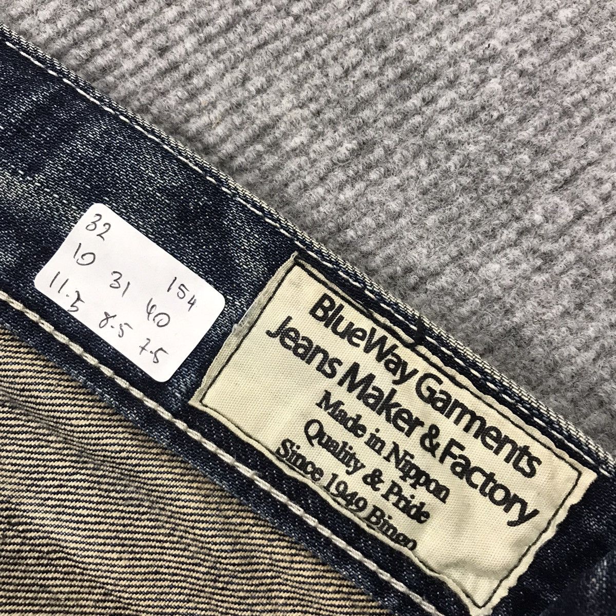 Japanese Brand × Le Grande Bleu (L.G.B.) BLUE WAY DRAK DENIM DISTRESSED DENIM PANTS Size US 32 / EU 48 - 11 Thumbnail