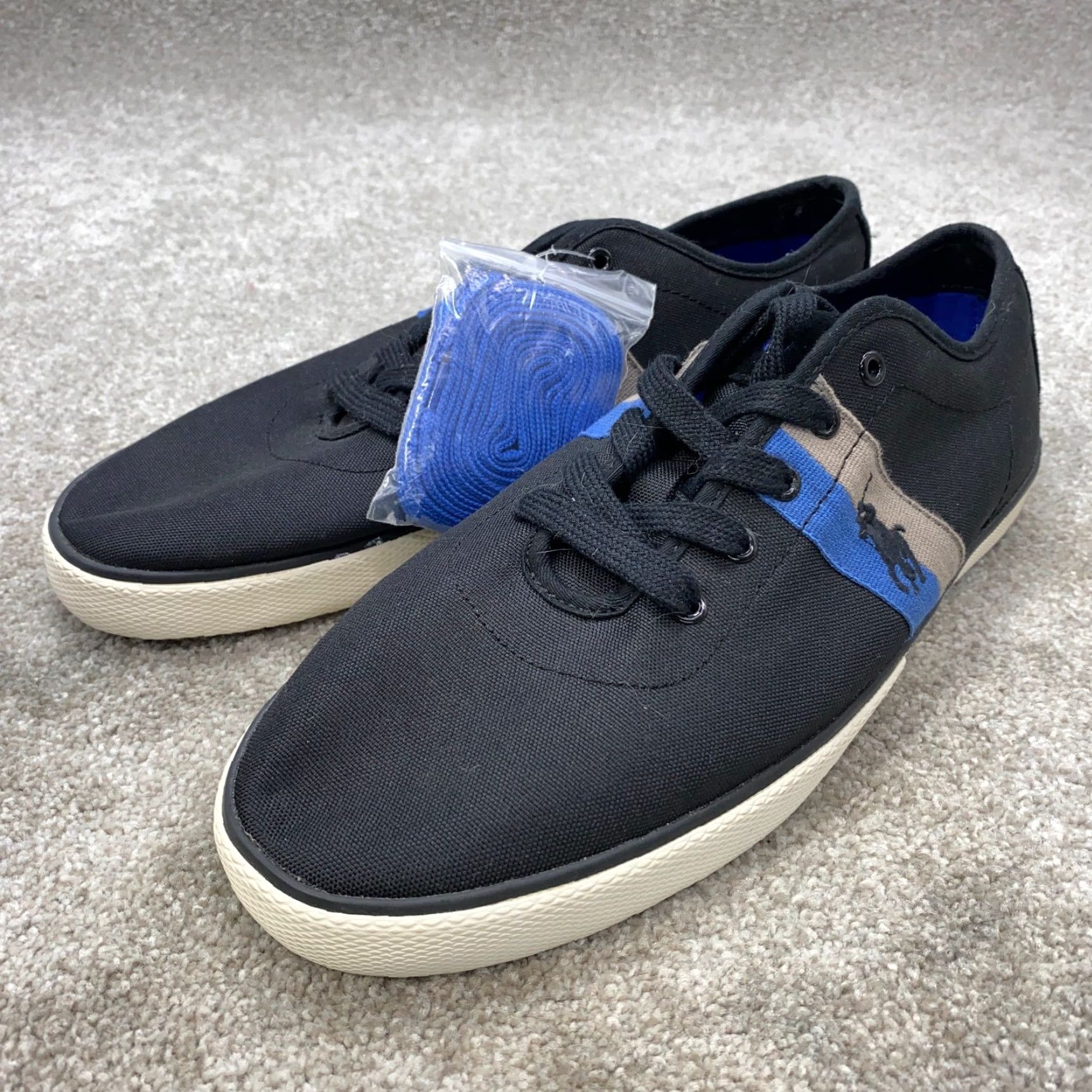 Ralph Lauren Ralph Lauren Polo Halford Sneakers Men 12D Canvas Suede Trim Blue Casual Shoes Size US M / EU 48-50 / 2 - 3 Thumbnail