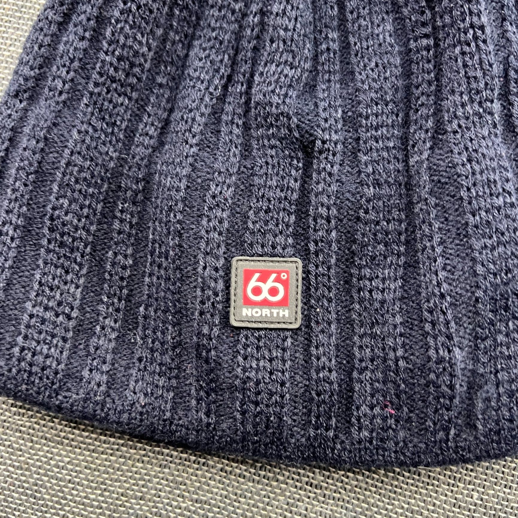 Vintage 66 North Blue Beanie Hat One Size Windproof Thermal Knitted Lined Acrylic Knit Unisex Adults Hat Size ONE SIZE - 2 Thumbnail