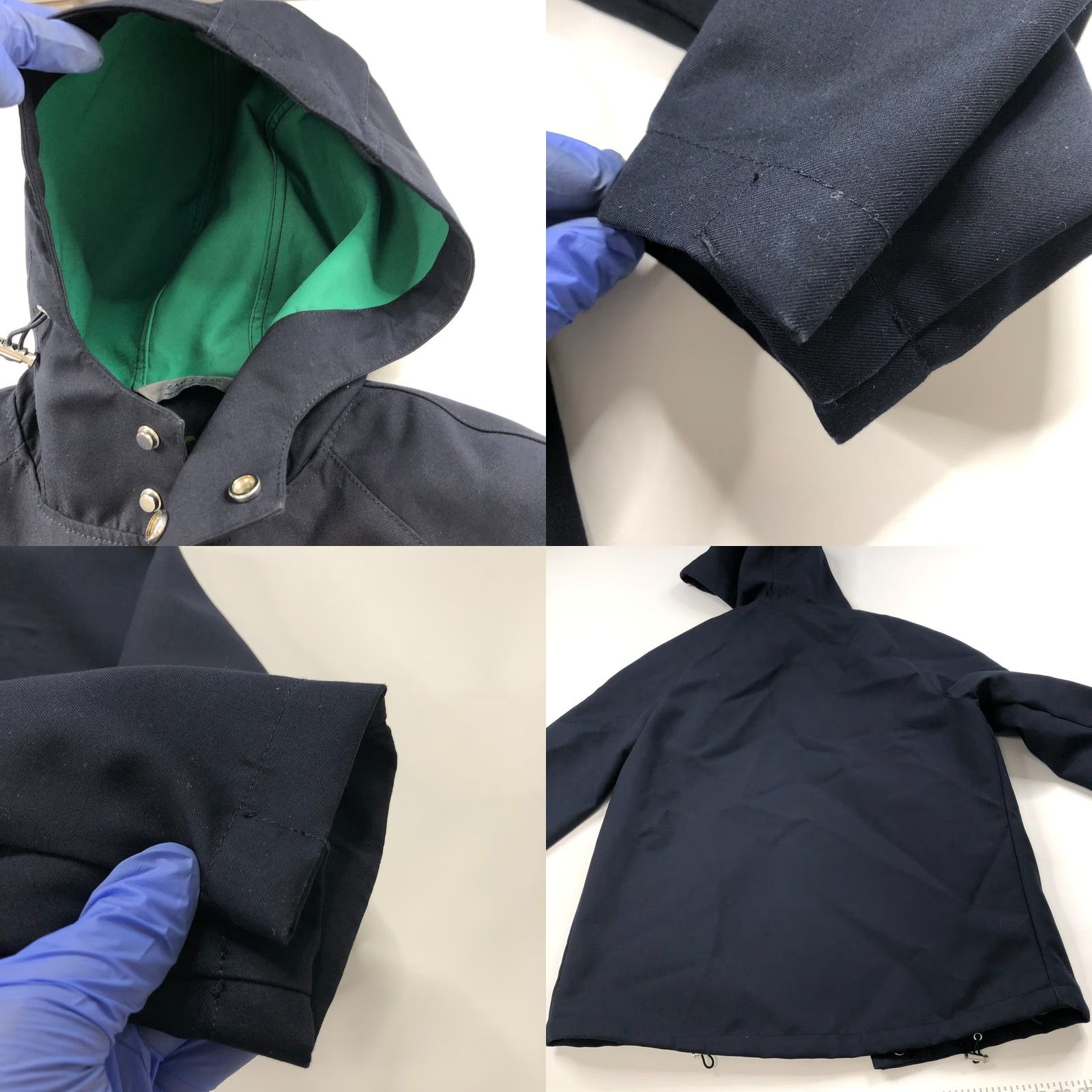Zara Zara Jacket Quilted Hooded Full Zip Shell Button Blue Green M Men Size US M / EU 48-50 / 2 - 8 Thumbnail
