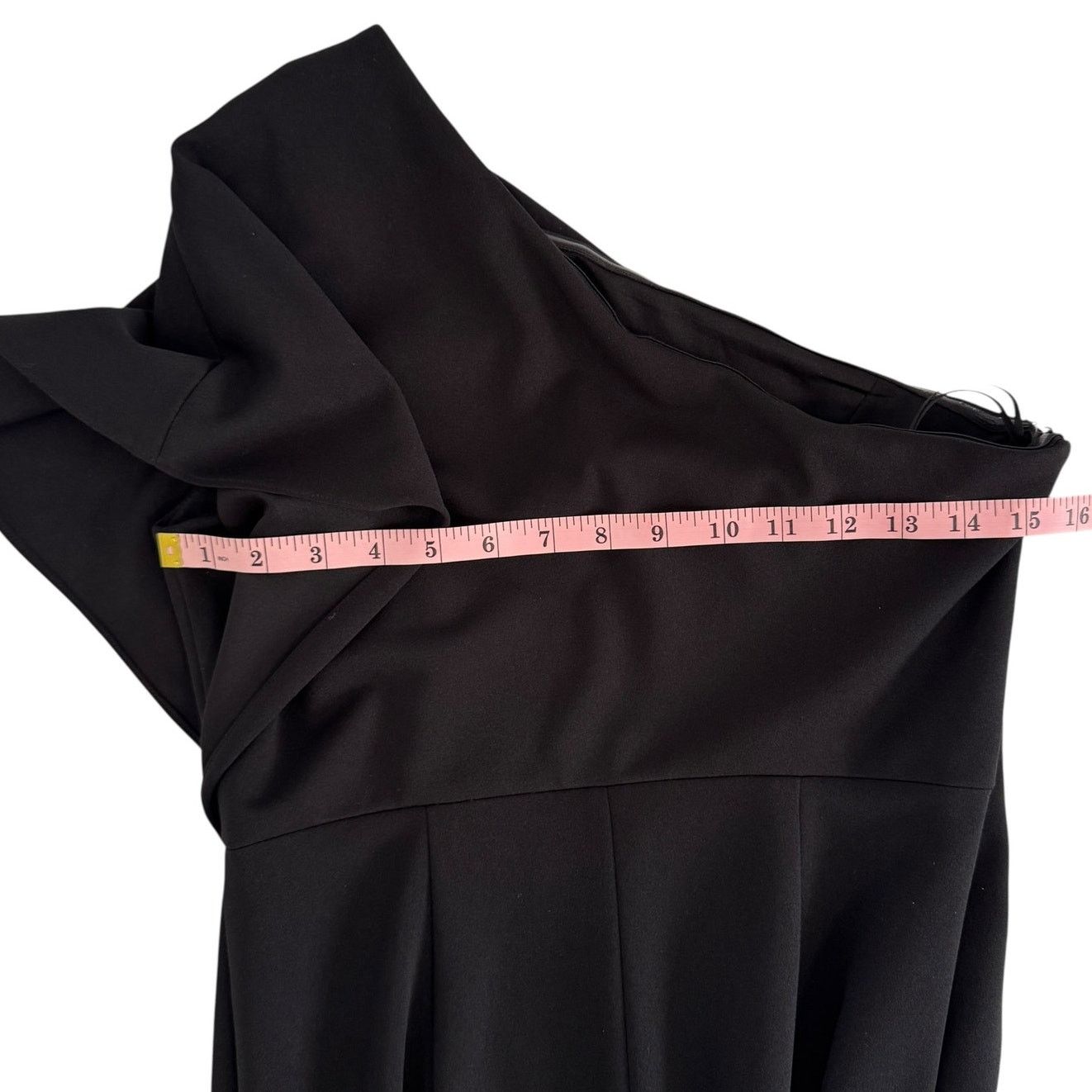 Adrianna Papell Adrianna Papell Black One Shoulder Flowy Jumpsuit Size 4 Size 27" / US 4 / IT 40 - 15 Thumbnail