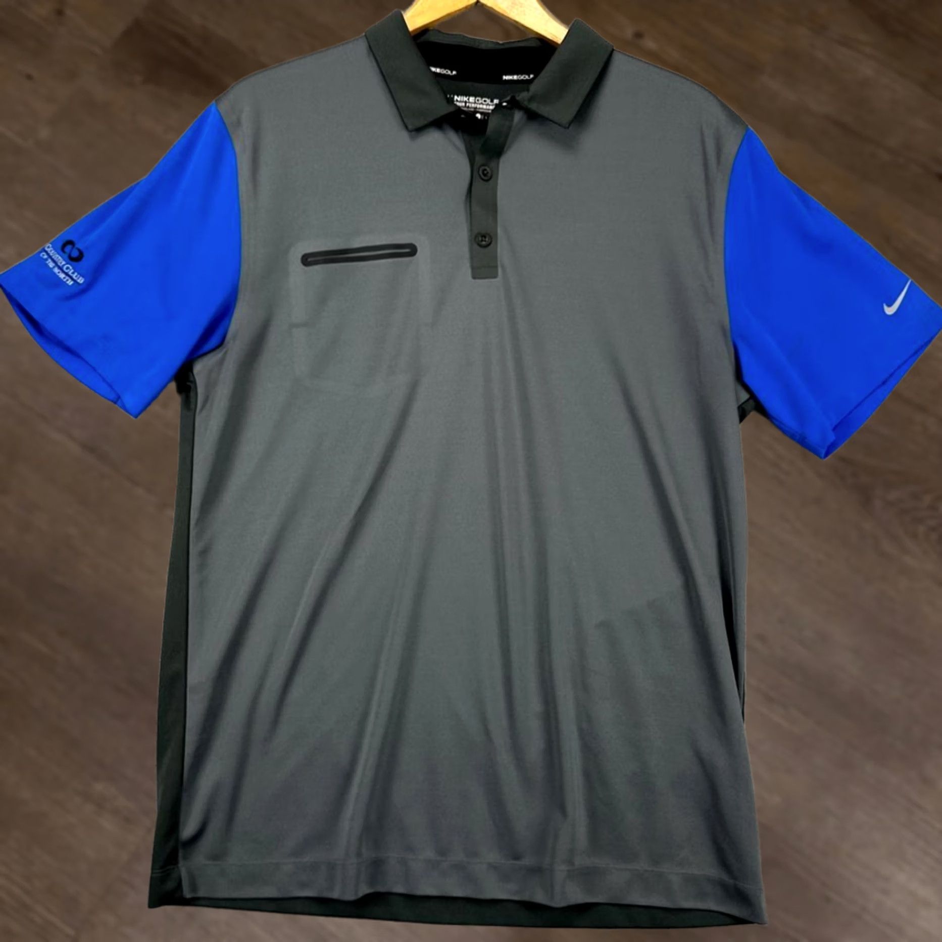 Nike Nike Golf Shirt Adult Large Dri-Fit Grey Blue Tour Performance Polo Rugby Mens Size US L / EU 52-54 / 3 - 1 Thumbnail