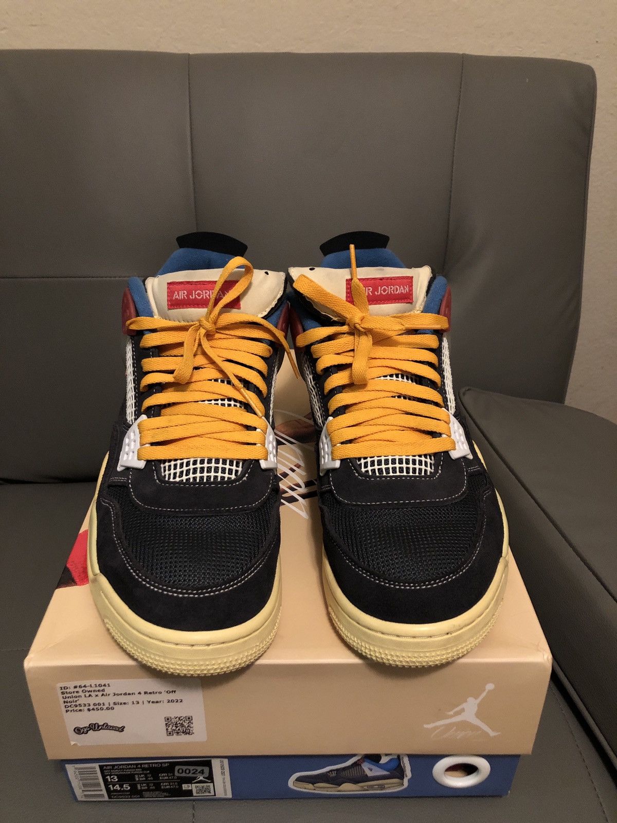 Jordan Brand × Union LA Jordan 4 Union Off Noir Size US 13 / EU 46 - 7 Thumbnail