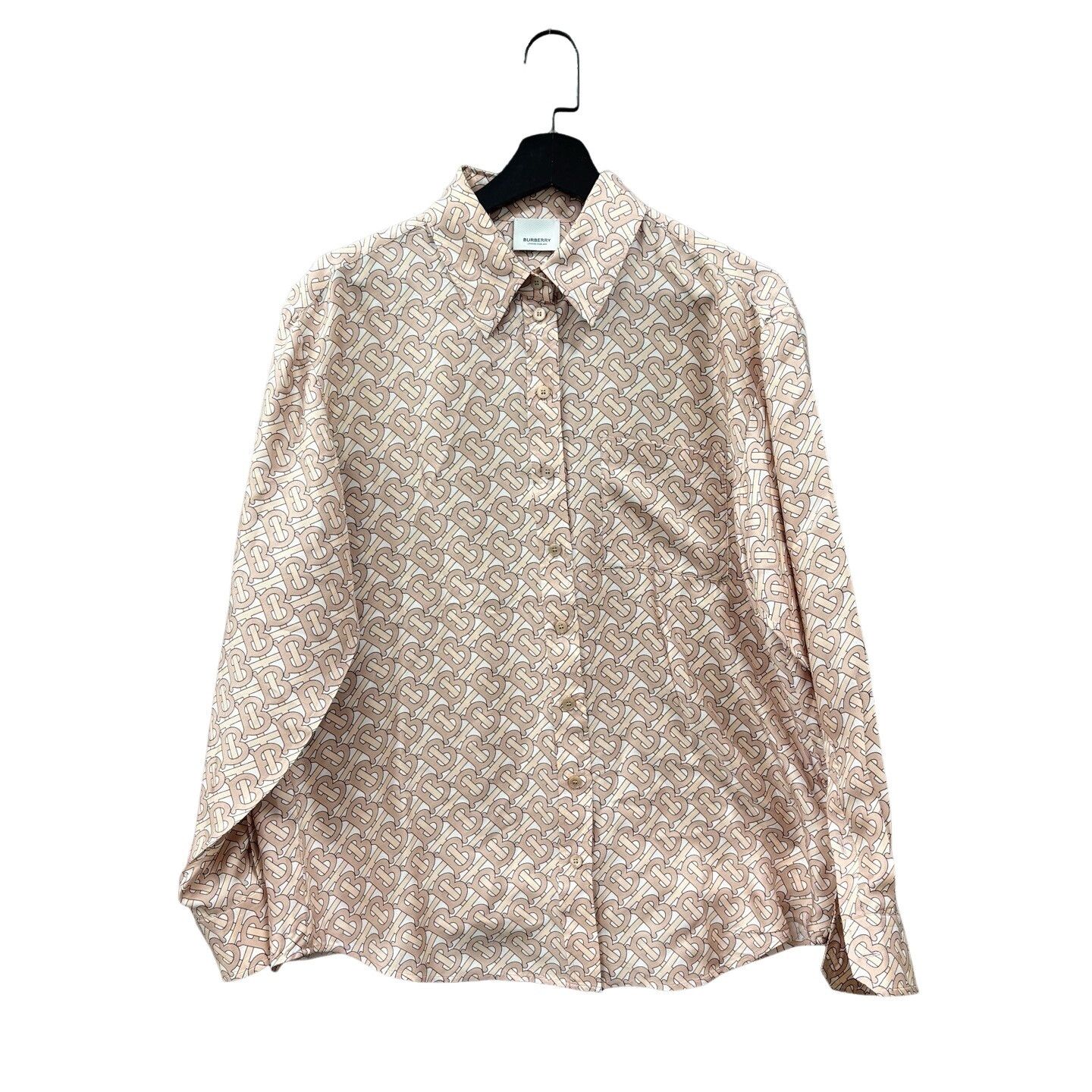 Burberry Burberry TB Monogram Silk Shirt Size 38 Size XS / US 0-2 / IT 36-38 - 1 Thumbnail