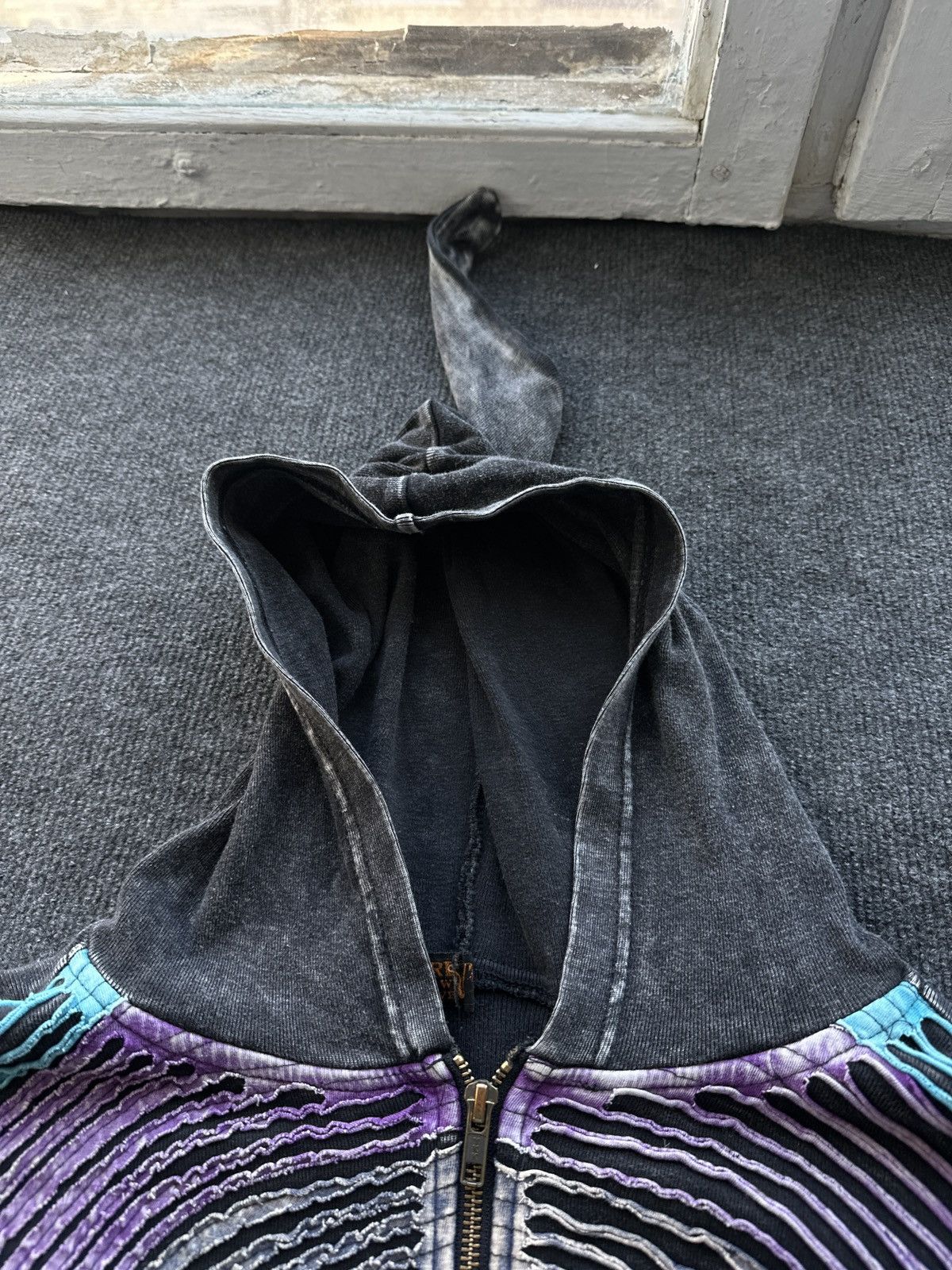 Other 🚨 OPIUM Y2K WOMEN FLARED ZIP HOODIE AVANT GARDE Size L / US 10 / IT 46 - 5 Thumbnail