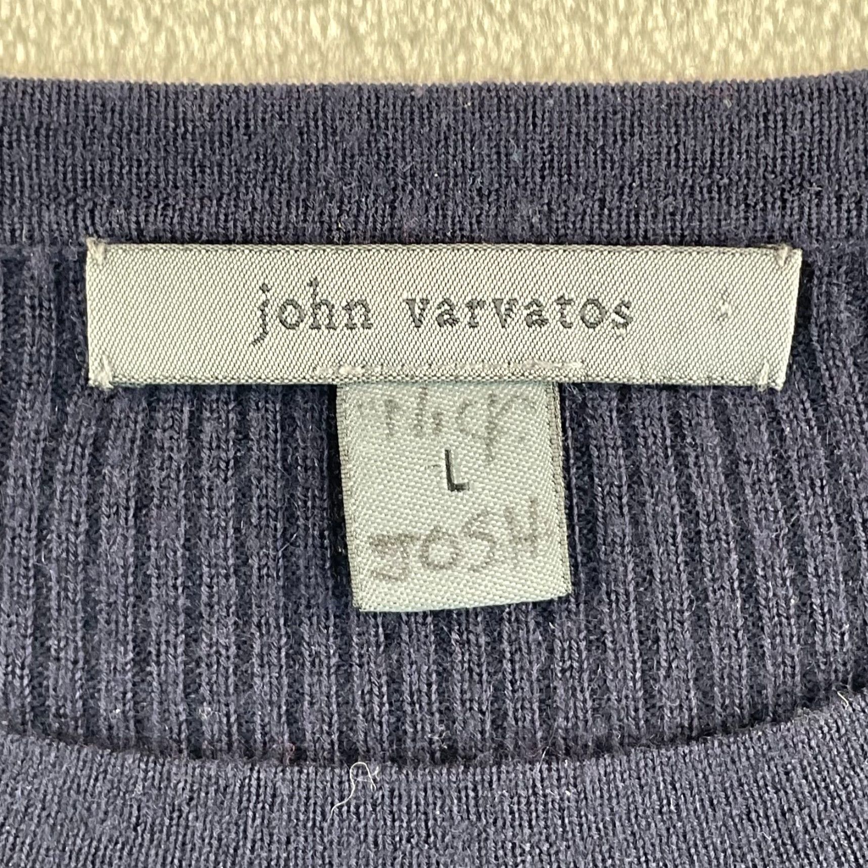 John Varvatos VINTAGE John Varvatos Collection Sweater Men L Navy Wool Cashmere Crew Size L Blue Size US L / EU 52-54 / 3 - 2 Thumbnail