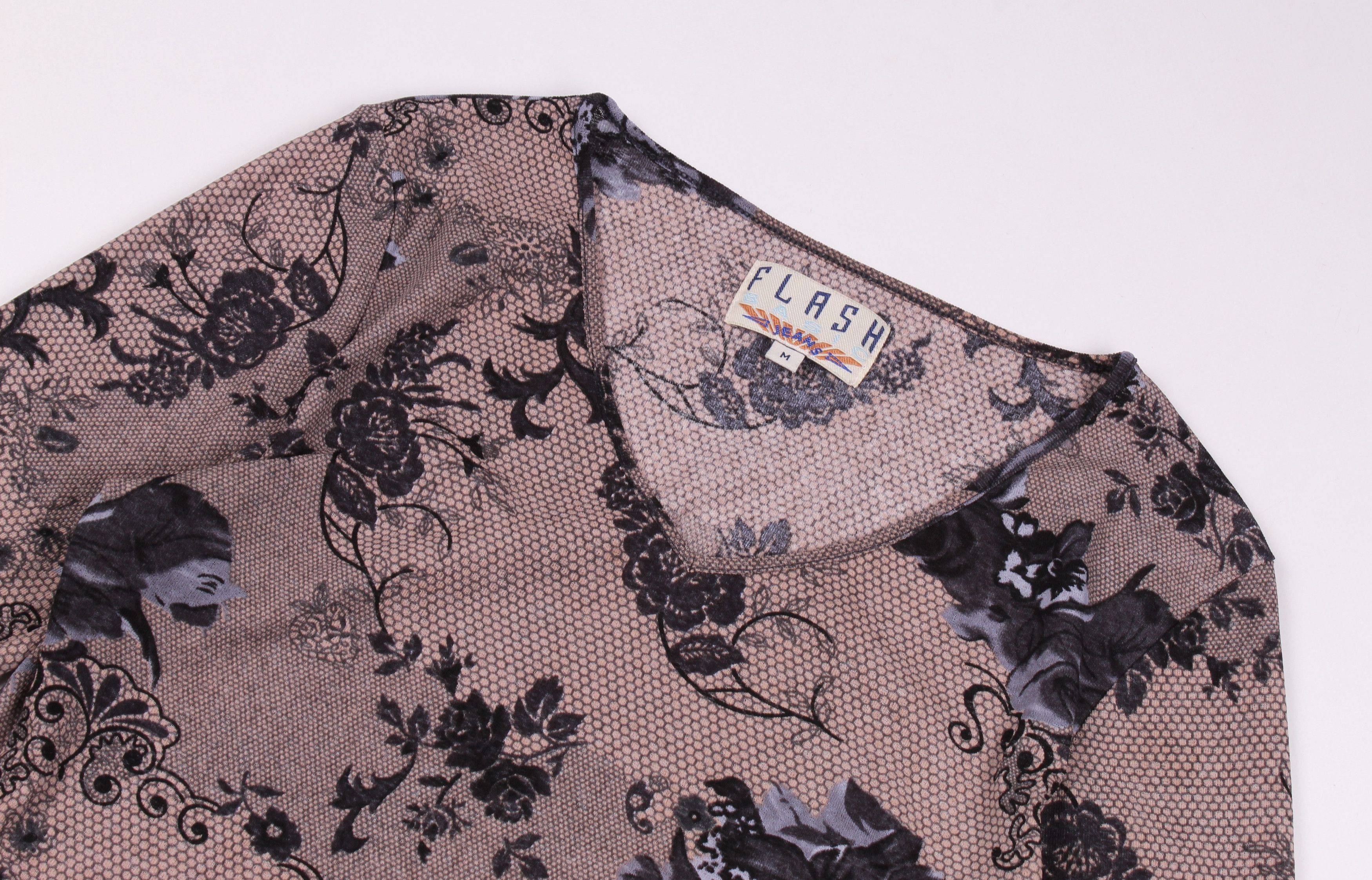 Other Vintage Flash Y2K V-Neck Mesh Blouse Size M / US 6-8 / IT 42-44 - 5 Thumbnail